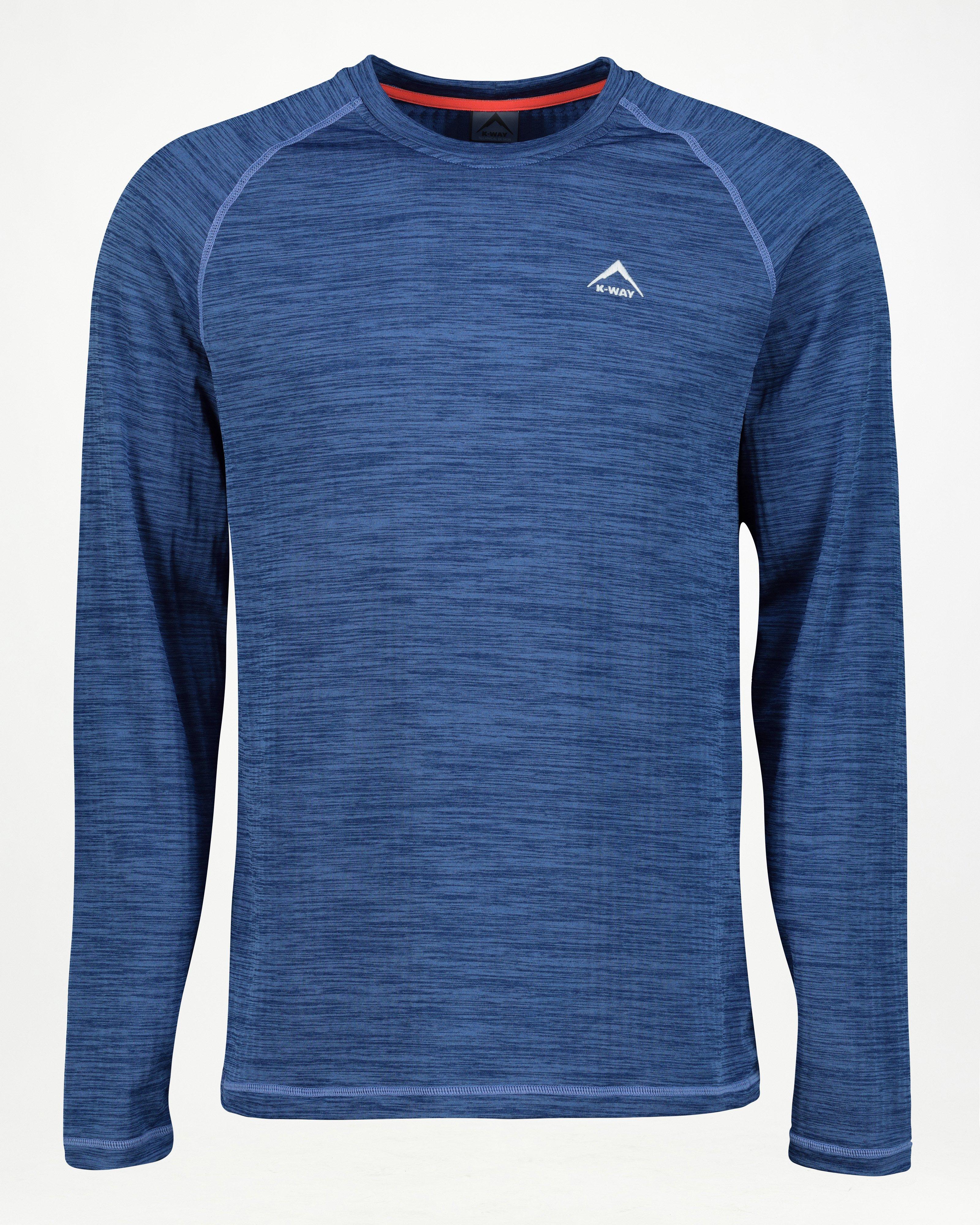 K-Way Men’s Harper 2.0 Crewneck Fleece Top -  Mid Blue