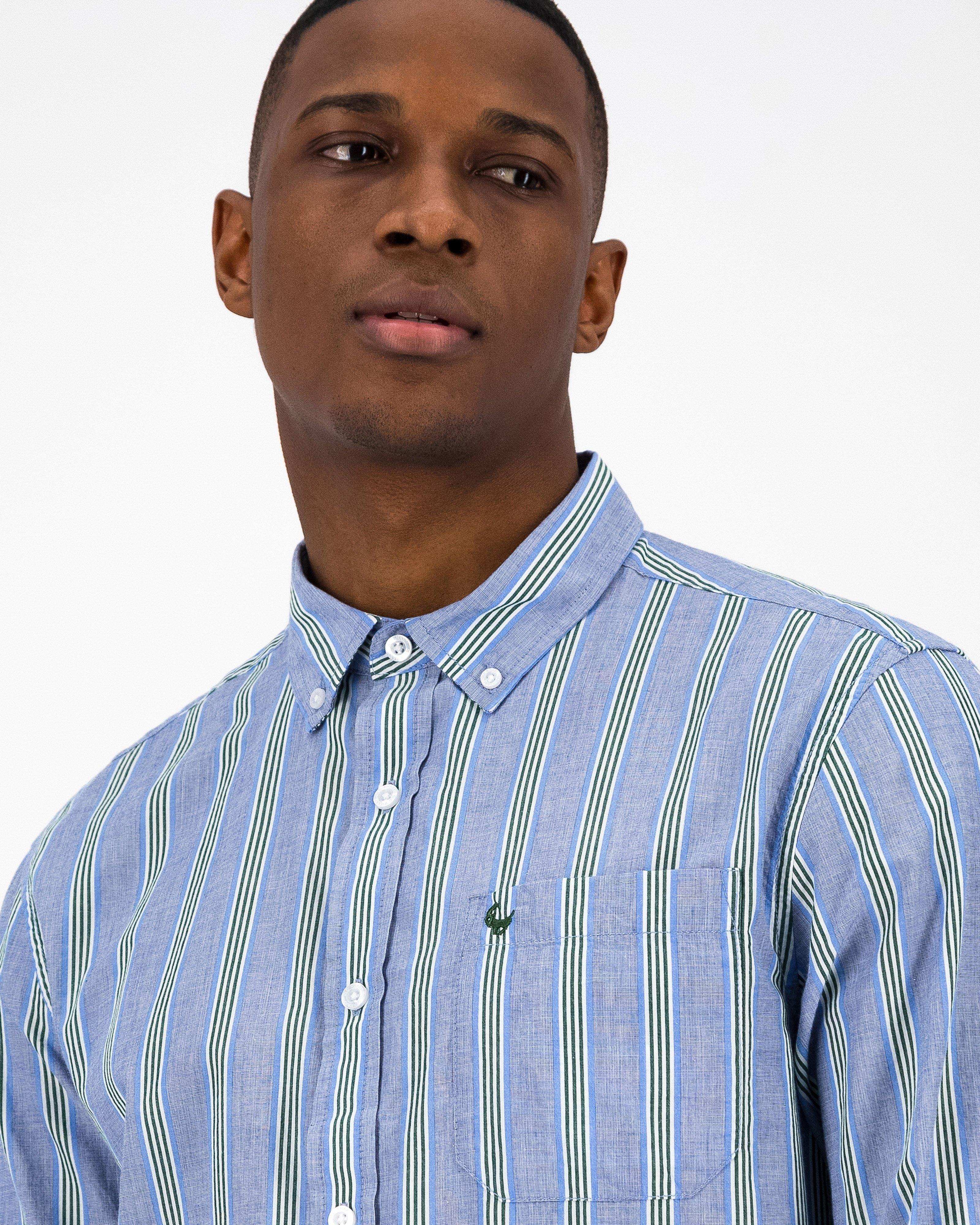 Old Khaki Men’s Stripe Shirt  -  Light Green