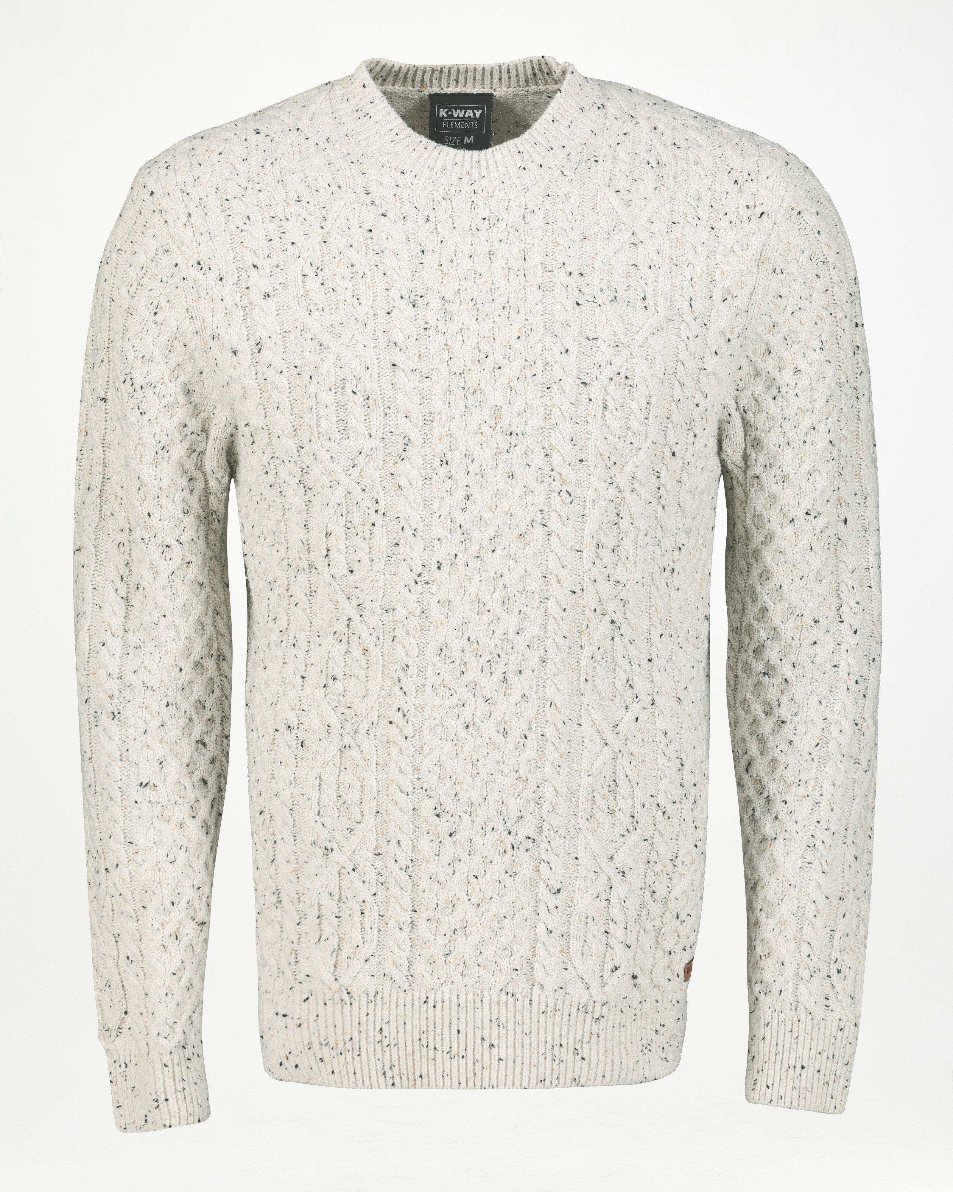 K-Way Elements Men's Canaan Cable Knit  -  Milk