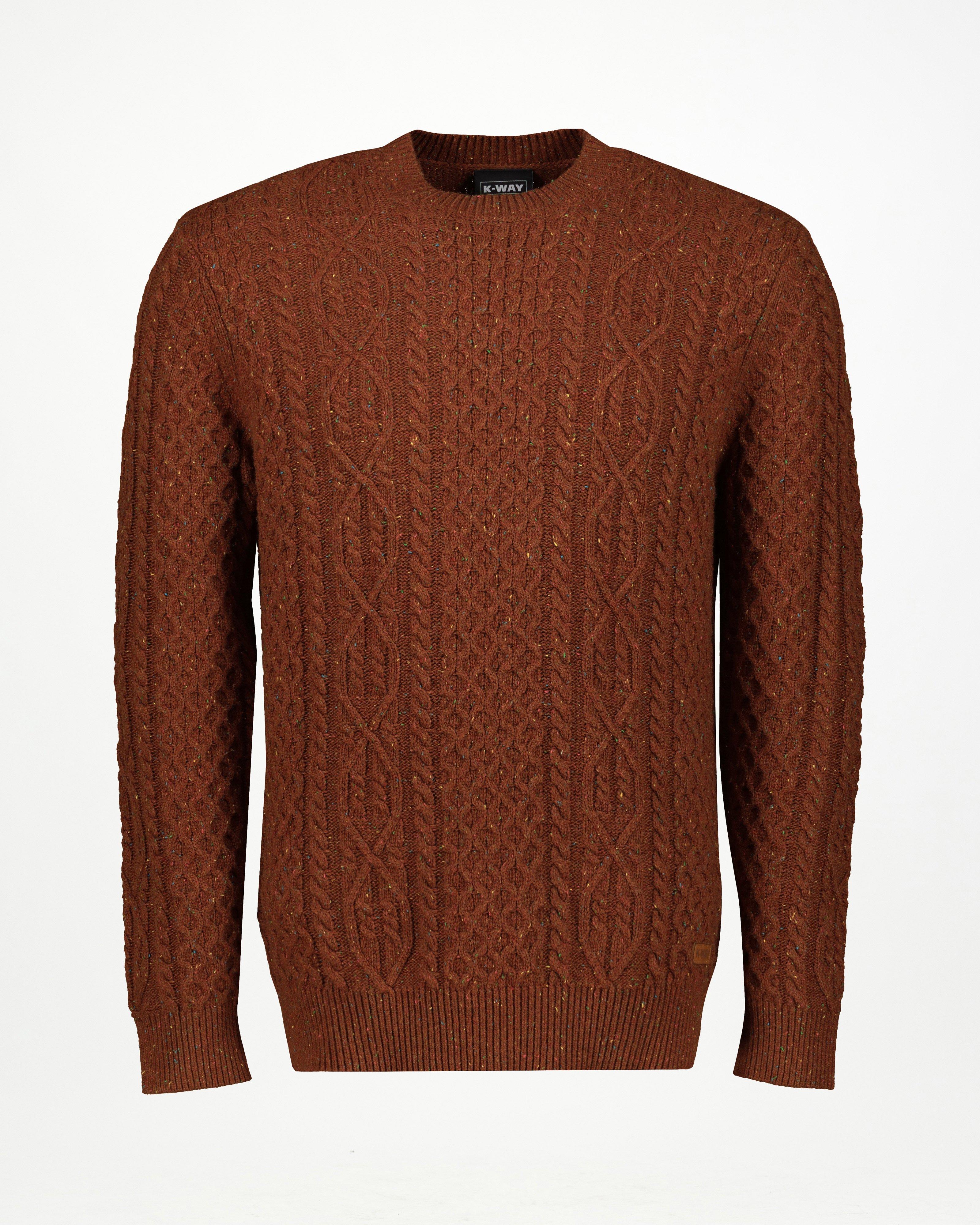 K-Way Elements Men's Canaan Cable Knit  -  Rust