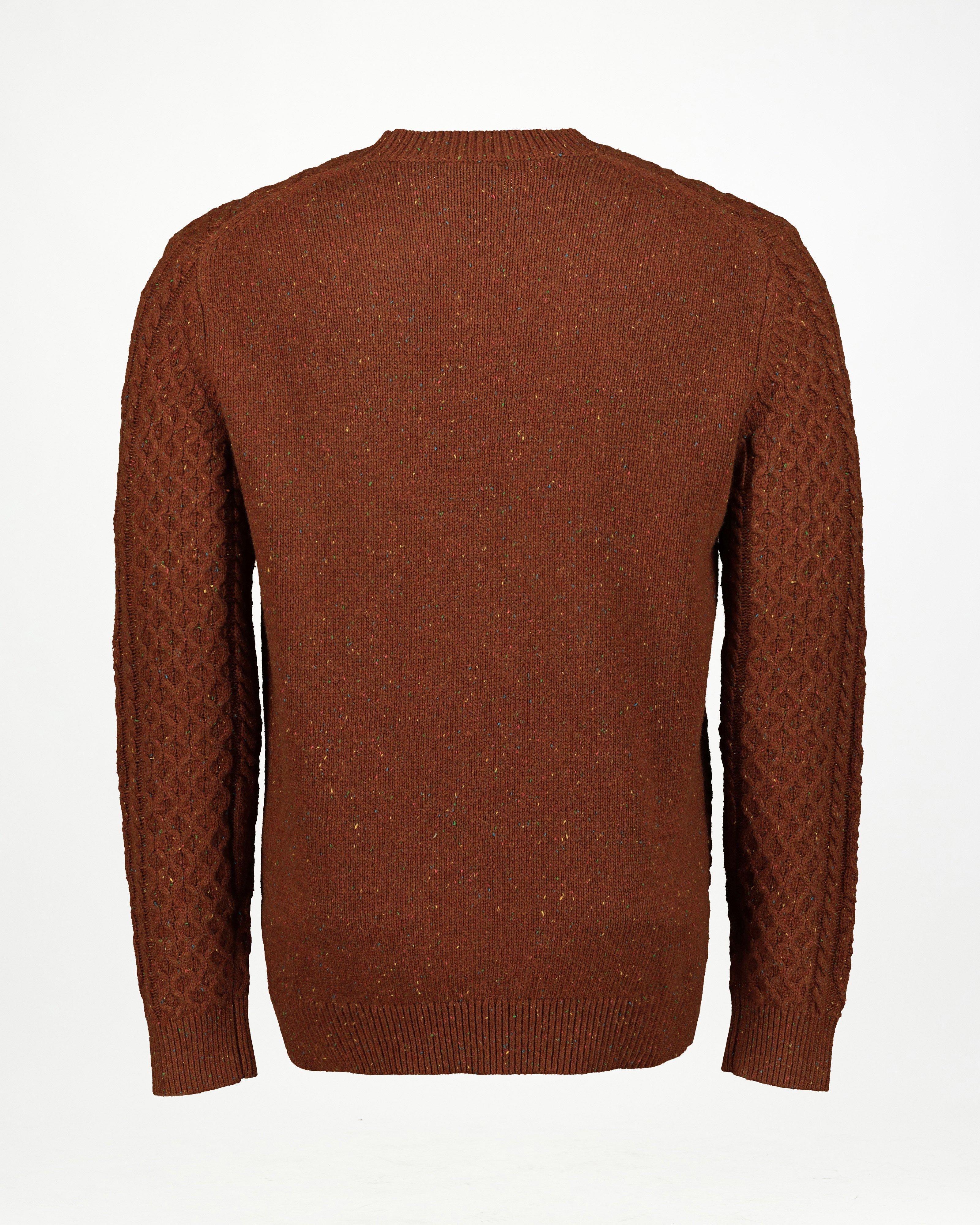 K-Way Elements Men's Canaan Cable Knit  -  Rust