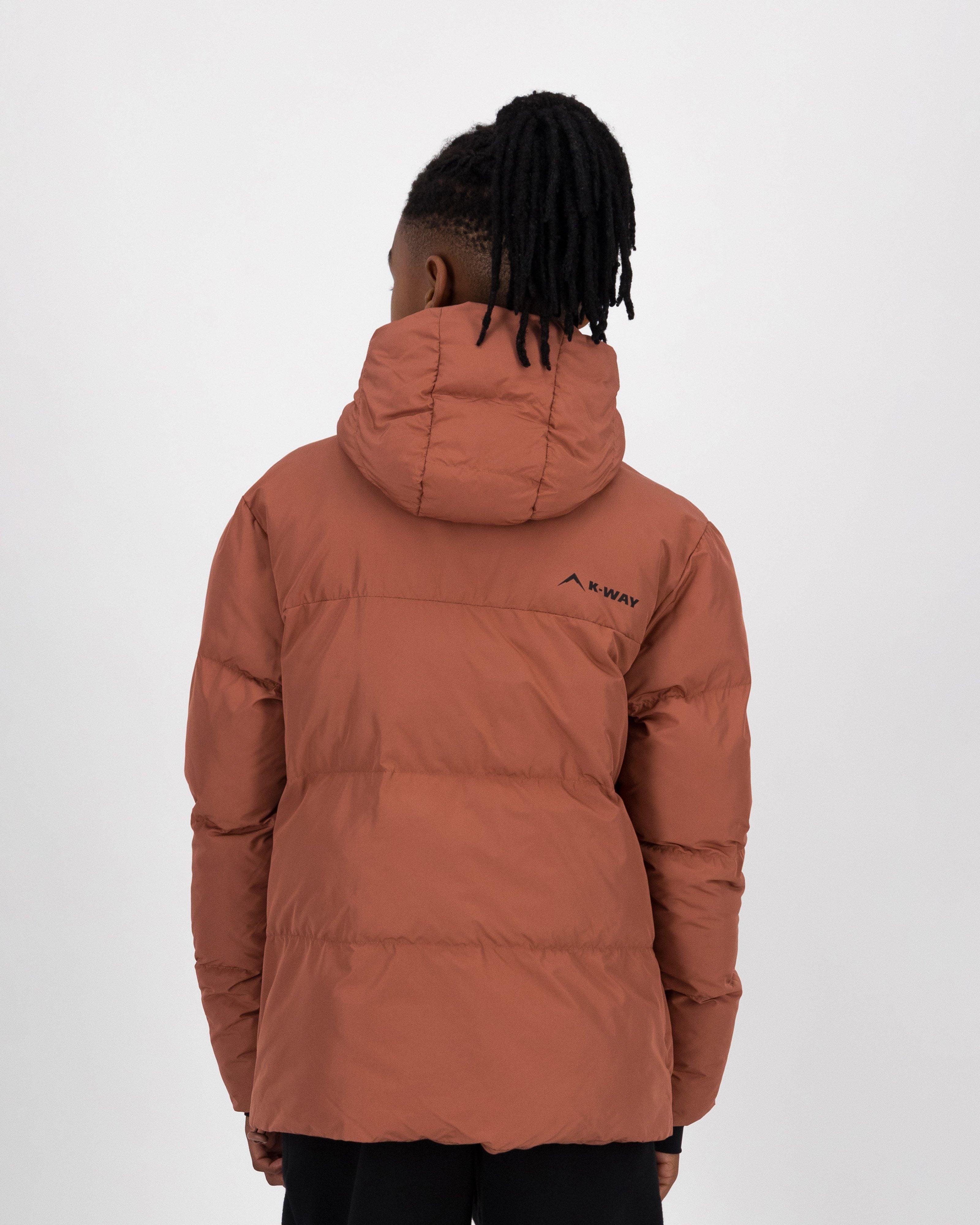 K-Way Youth Summit Wide Channel Puffer Jacket  -  Brown