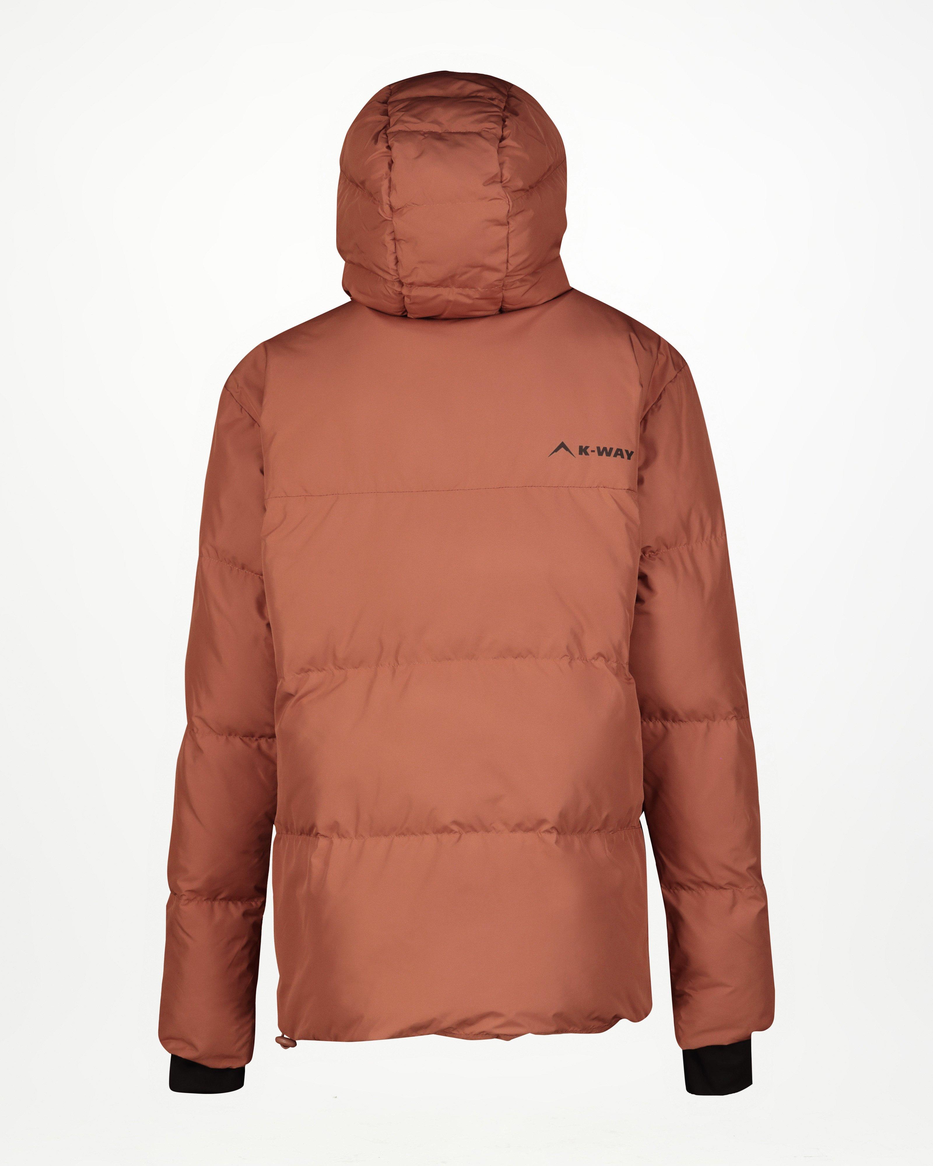 K-Way Youth Summit Wide Channel Puffer Jacket  -  Brown