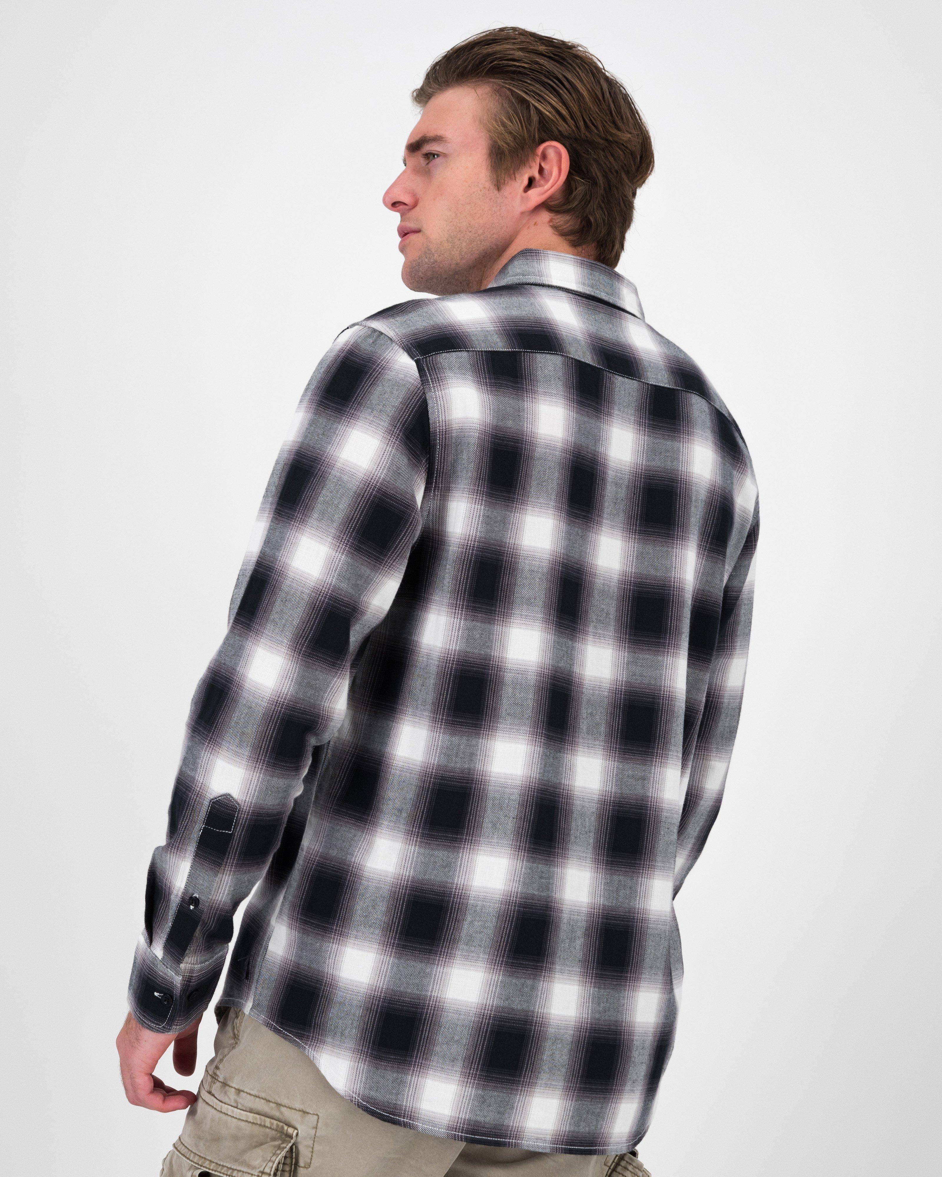 Men’s Ozman Shadow Check Shirt  -  Grey