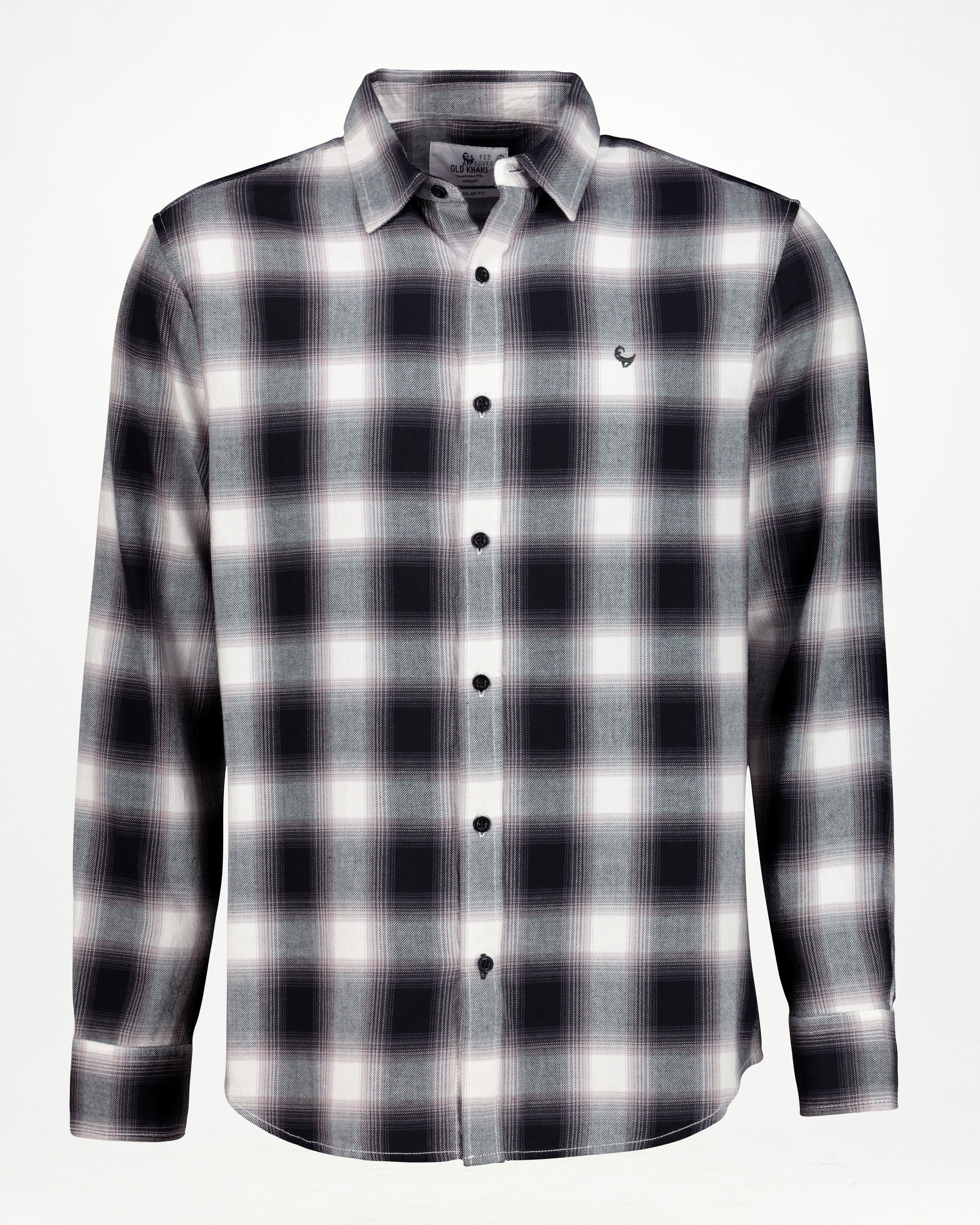 Men’s Ozman Shadow Check Shirt  -  Grey