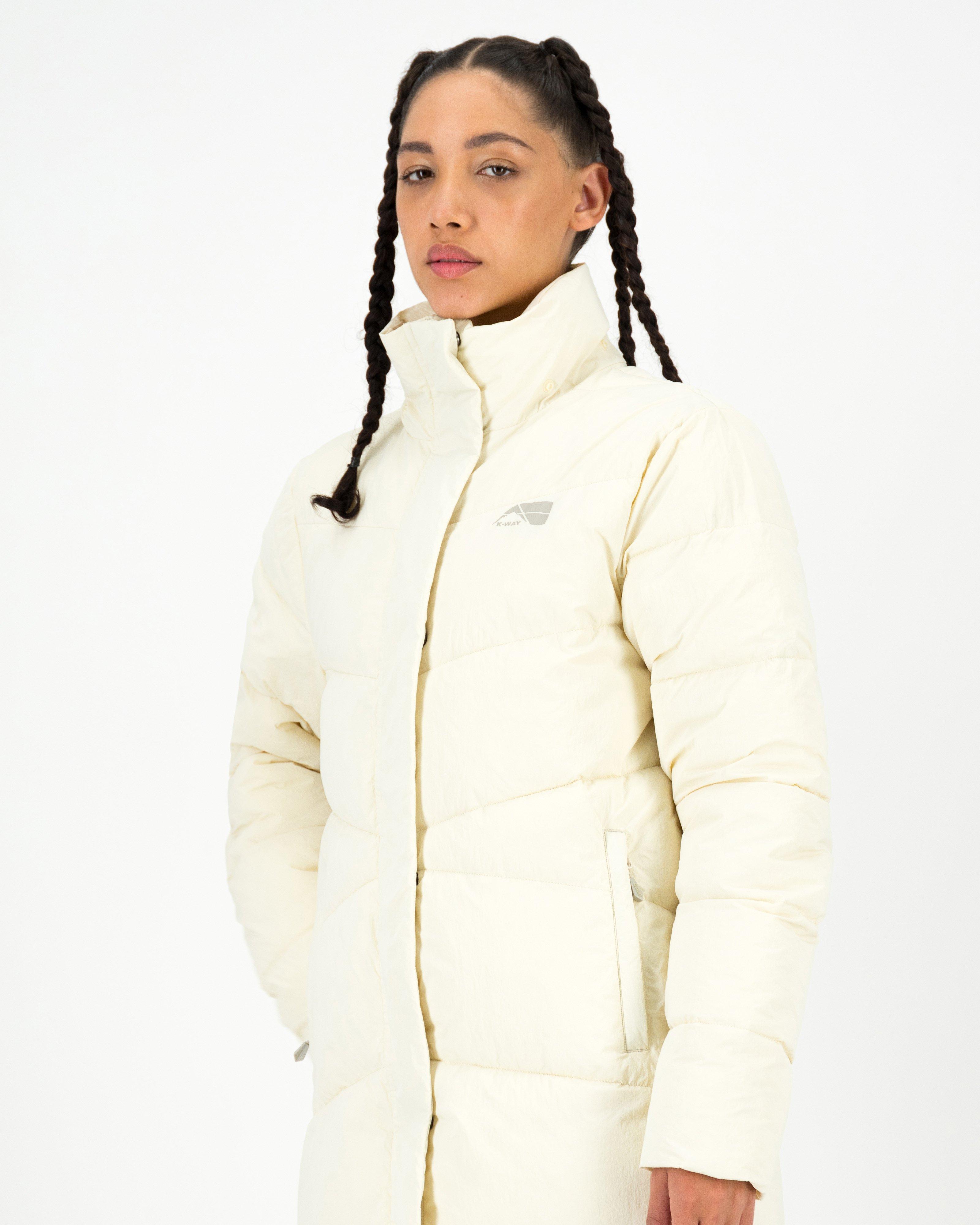 K-Way MMXXI Supreme Wide Channel Puffer Coat -  Milk