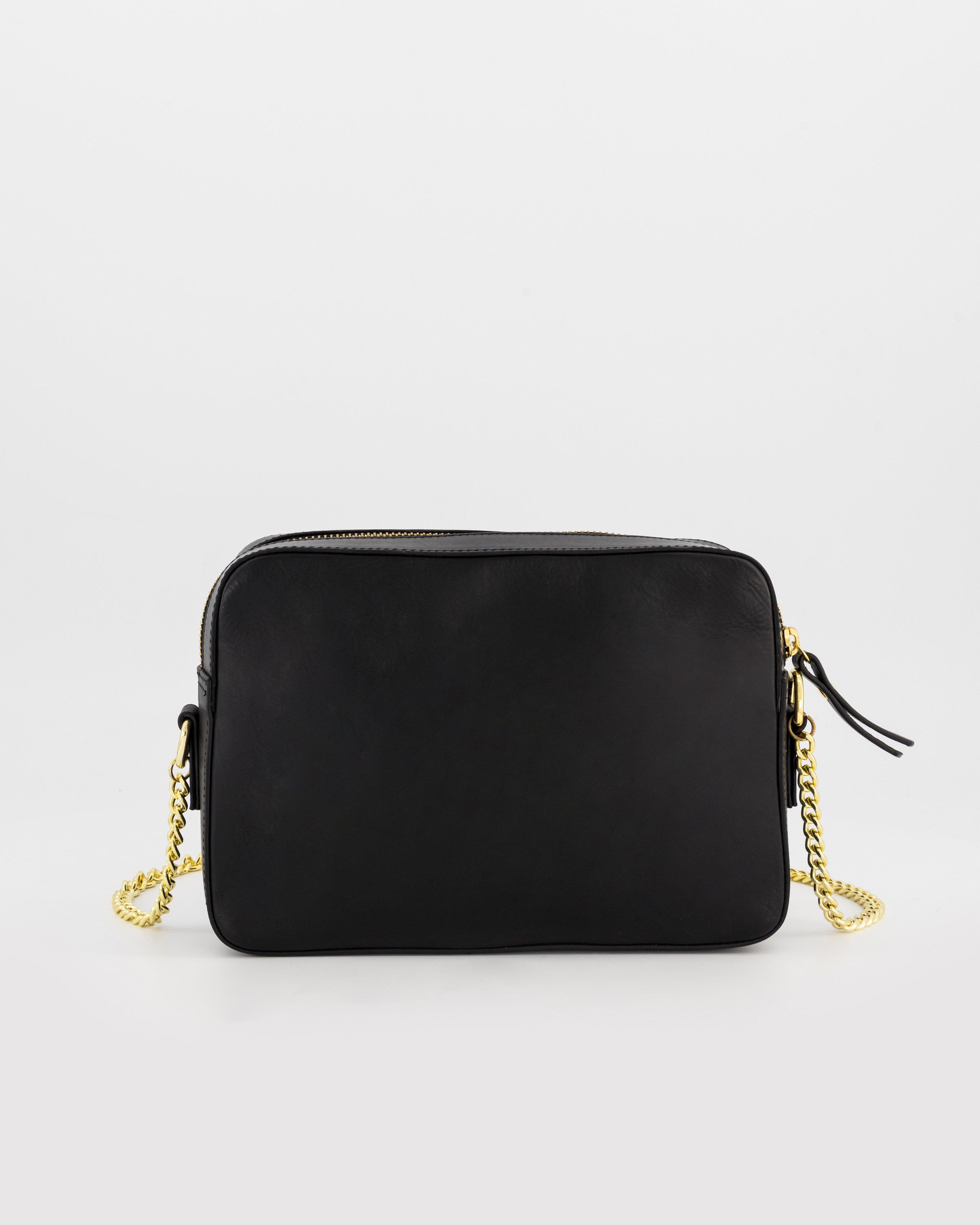 Lila Studded Leather Bag -  Black