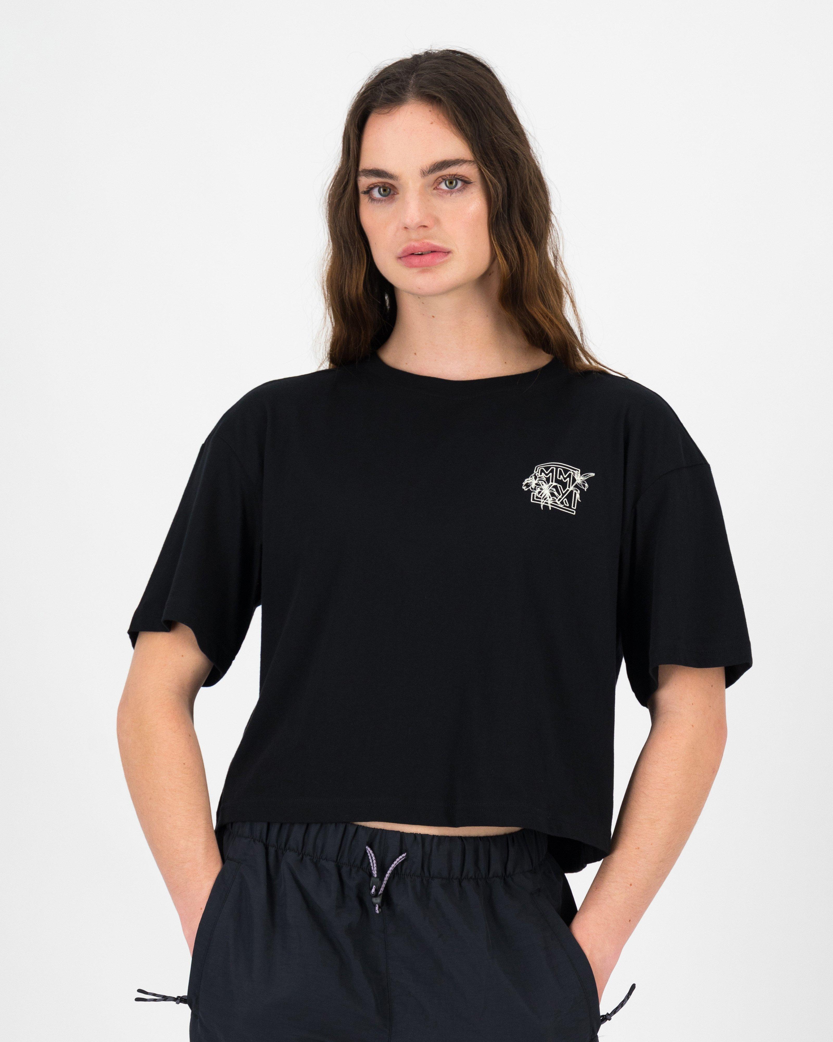 K-Way MMXXI Women’s Cotton Crew Neck T-shirt -  Black