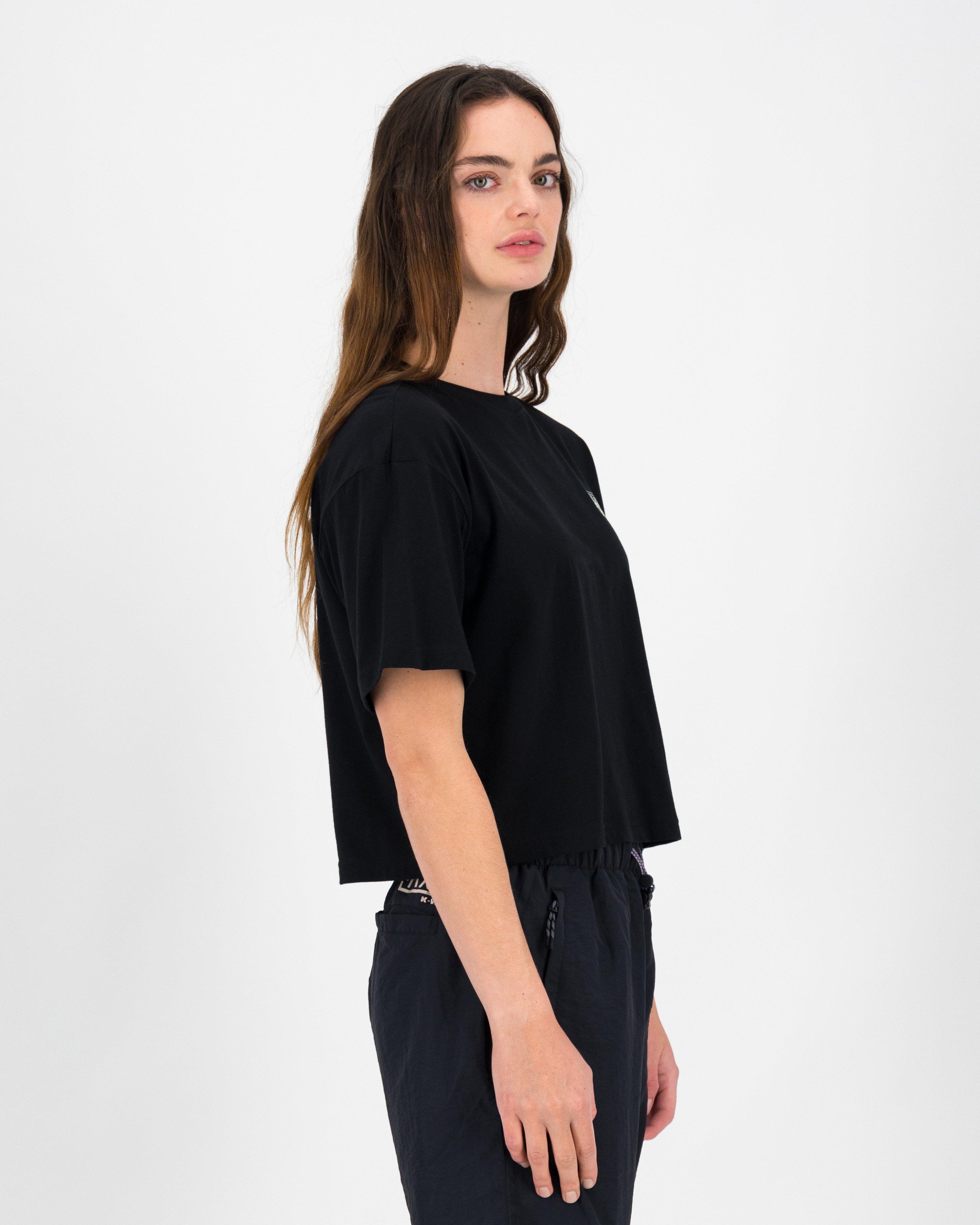 K-Way MMXXI Women’s Cotton Crew Neck T-shirt -  Black