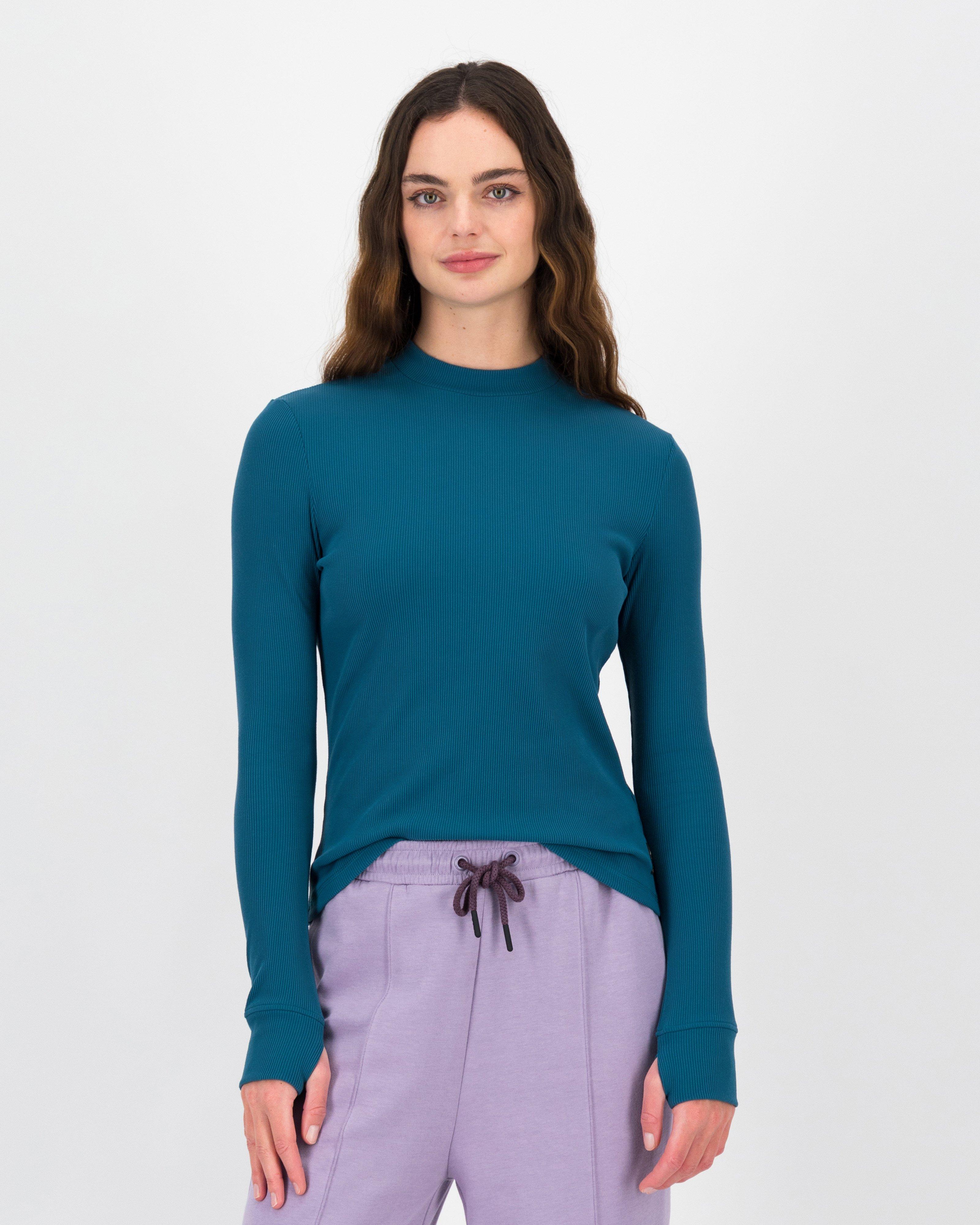 K-Way MMXXI Ultra Long Sleeve Rib T-shirt -  Teal