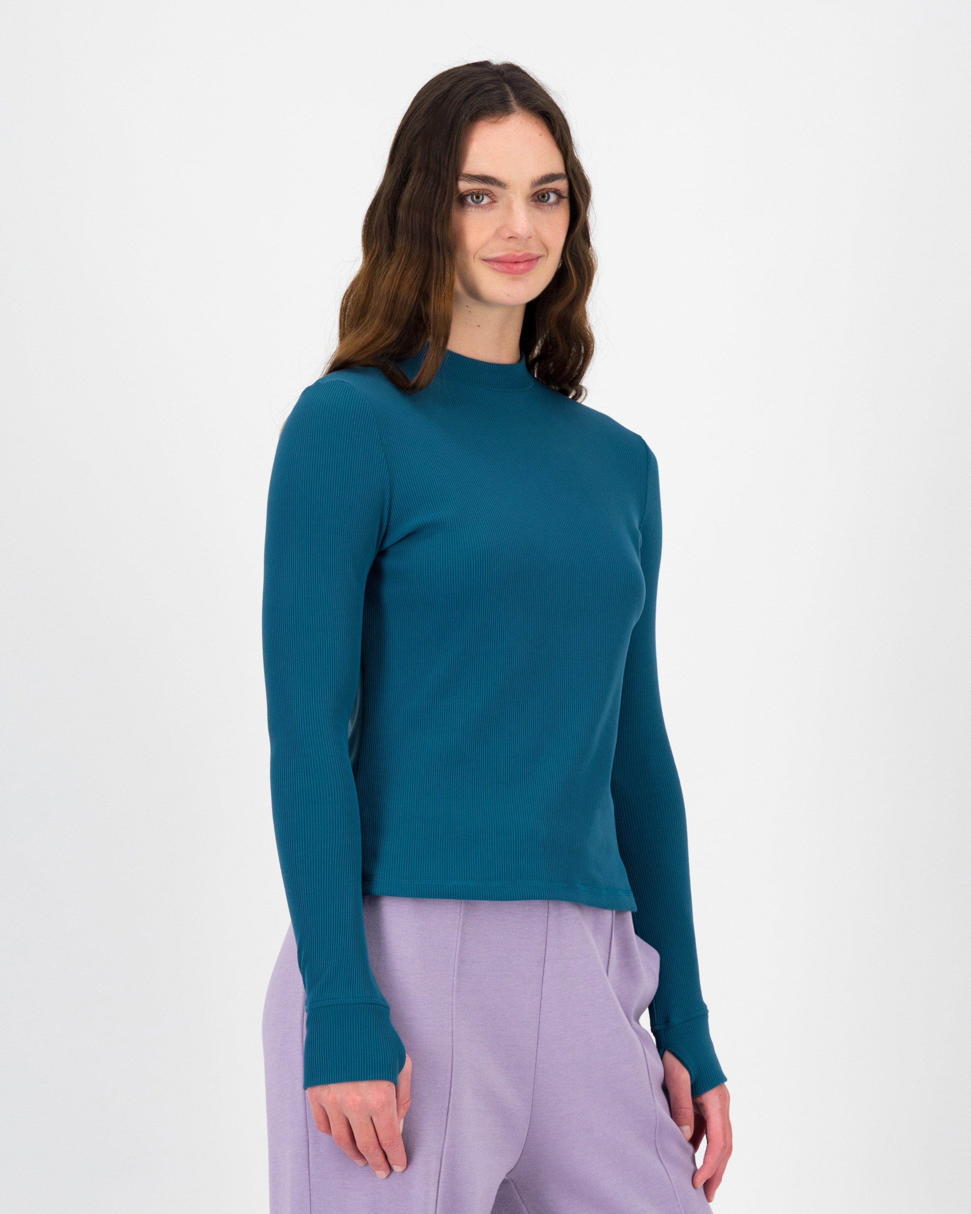 K-Way MMXXI Ultra Long Sleeve Rib T-shirt -  Teal