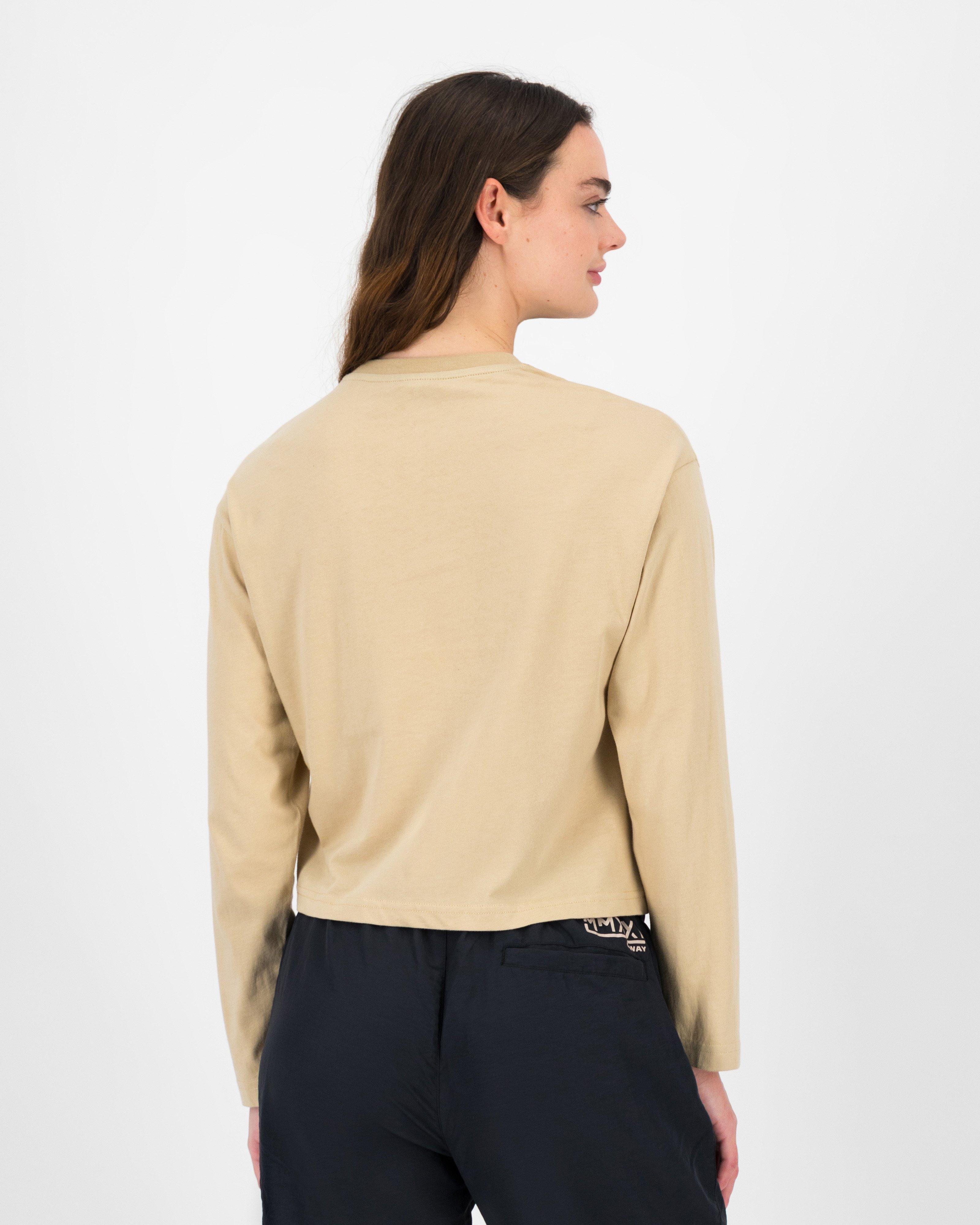 K-Way MMXXI Cropped Long Sleeve Top -  Camel