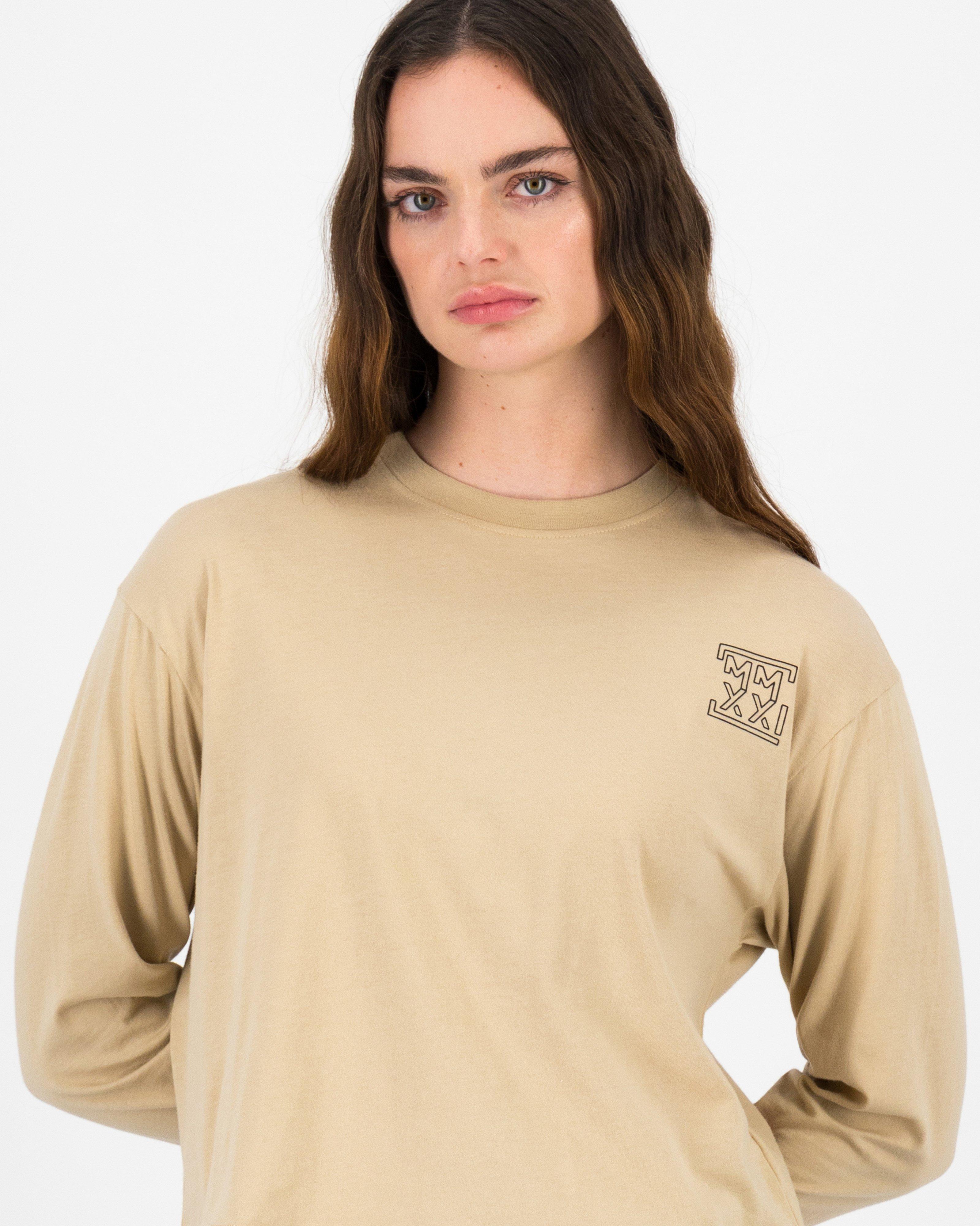 K-Way MMXXI Cropped Long Sleeve Top -  Camel