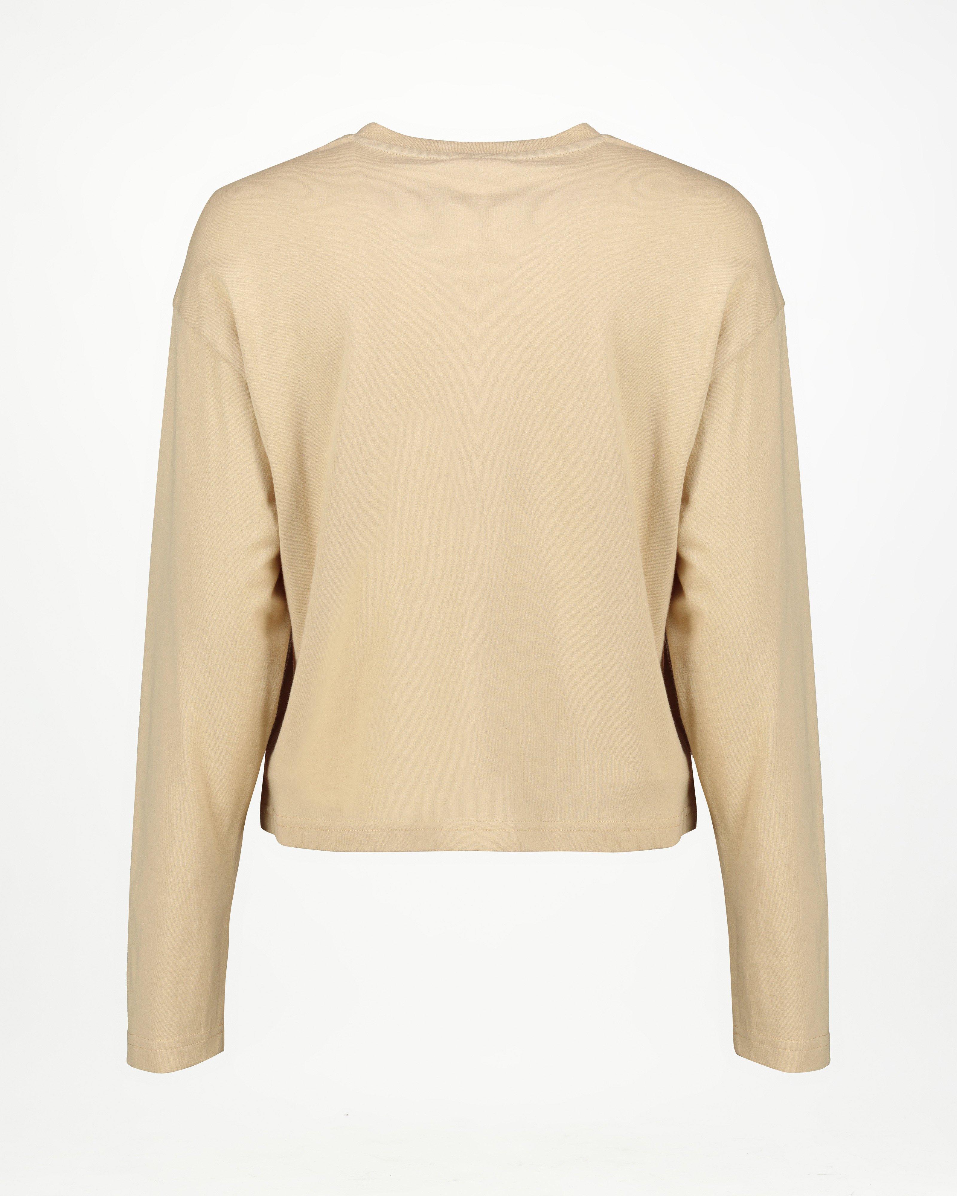 K-Way MMXXI Cropped Long Sleeve Top -  Camel