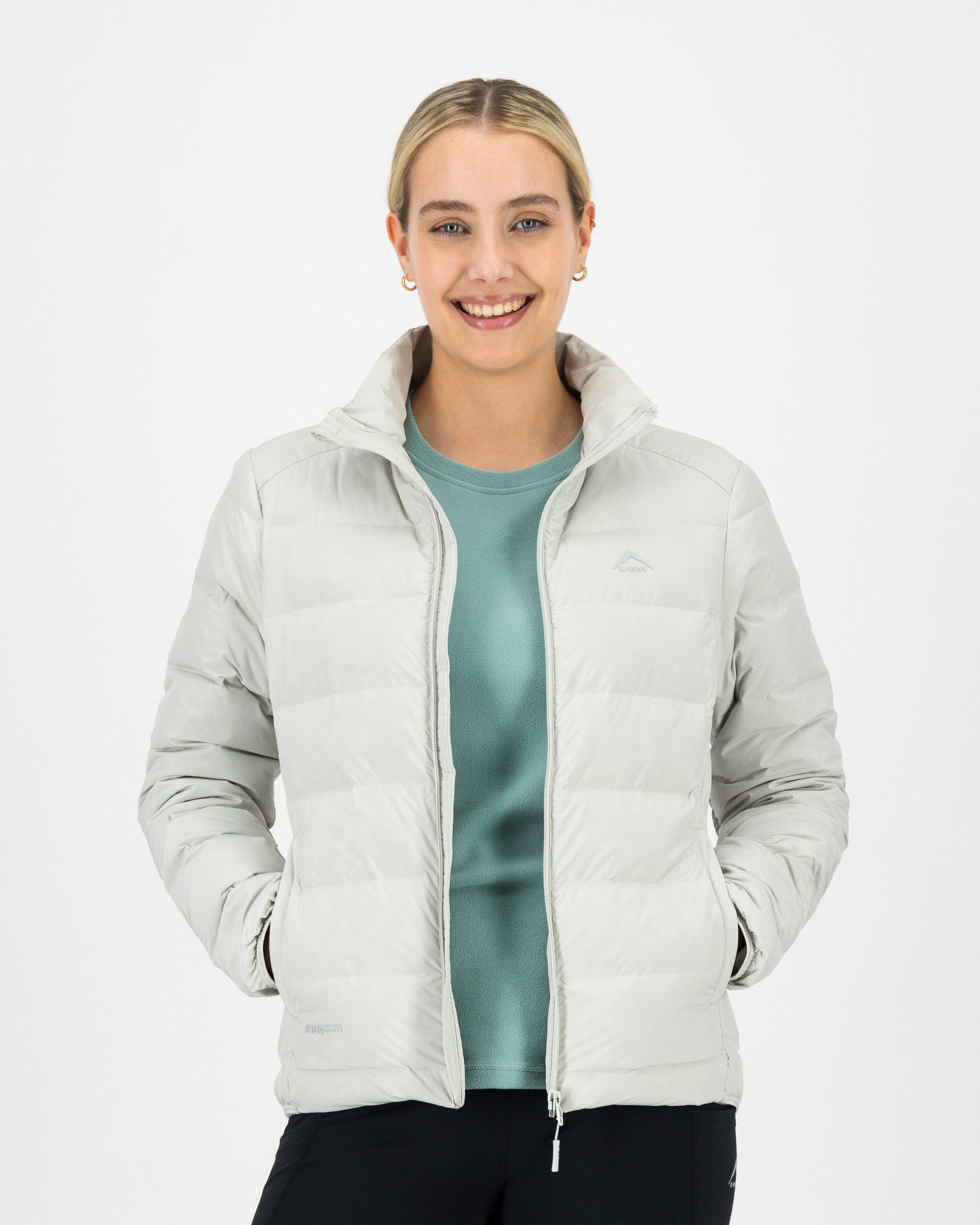 K-Way Women’s Everglade Down Puffer Jacket -  Silver