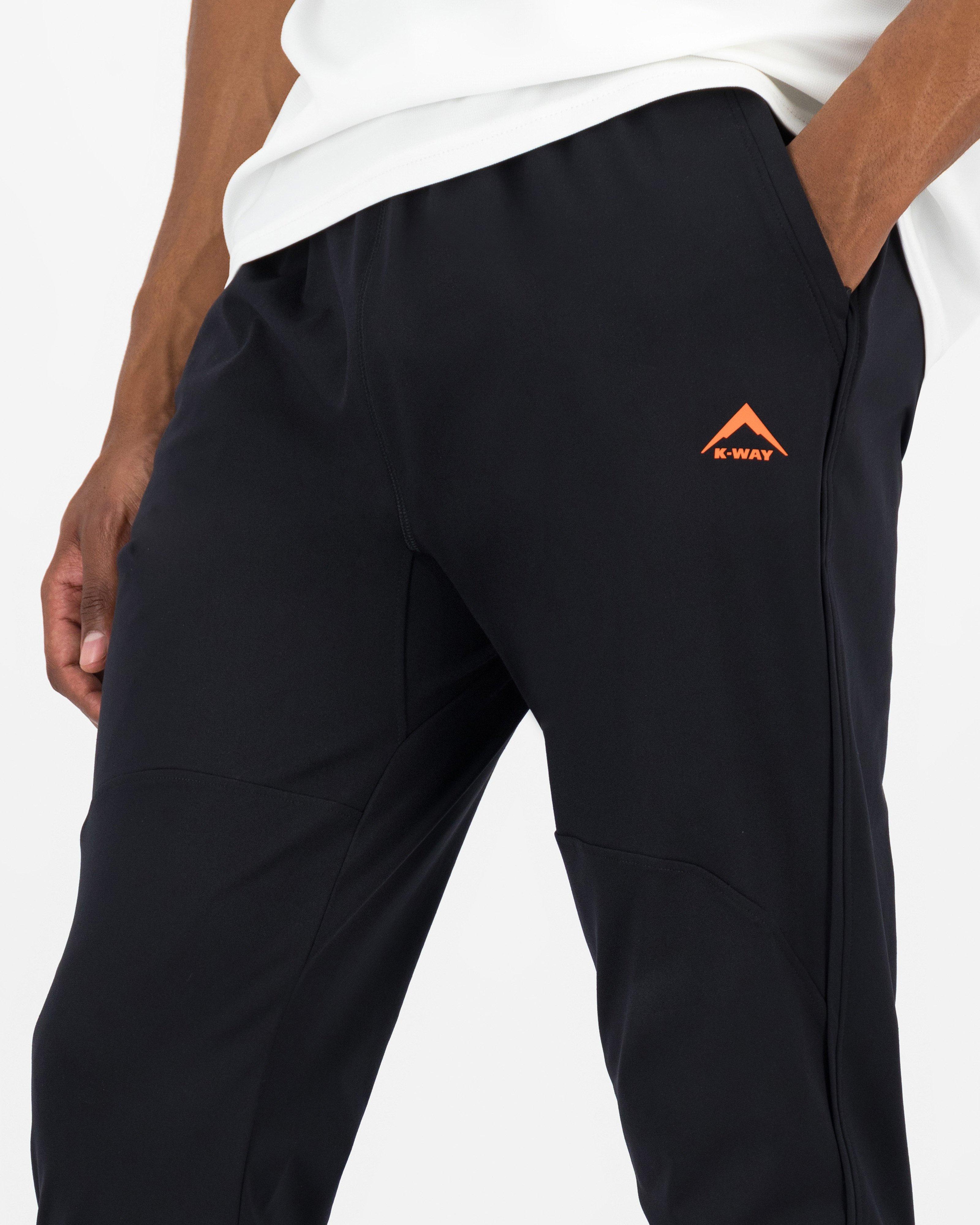 K-Way Pulse Men’s Flex Running Pants -  Black