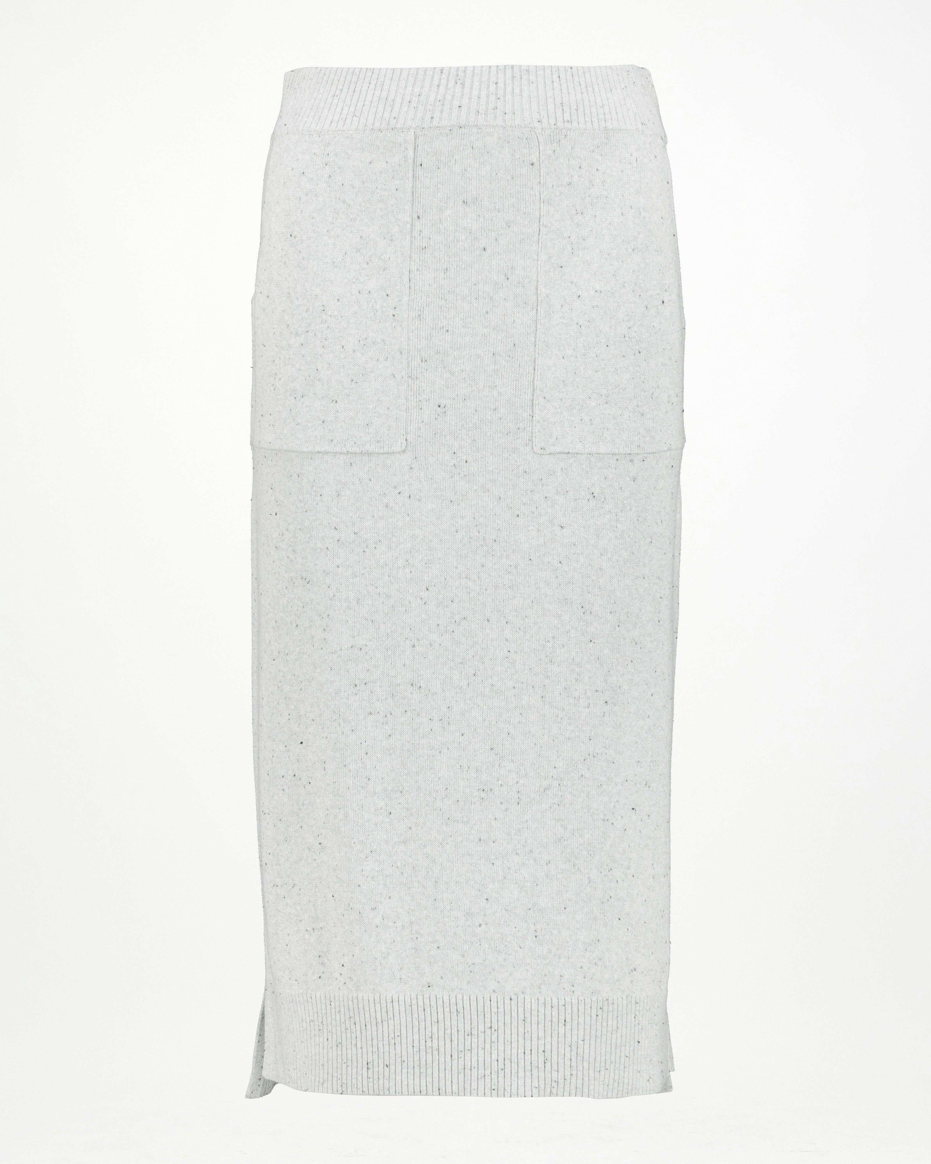 Natalie Knitwear Skirt -  Light Grey