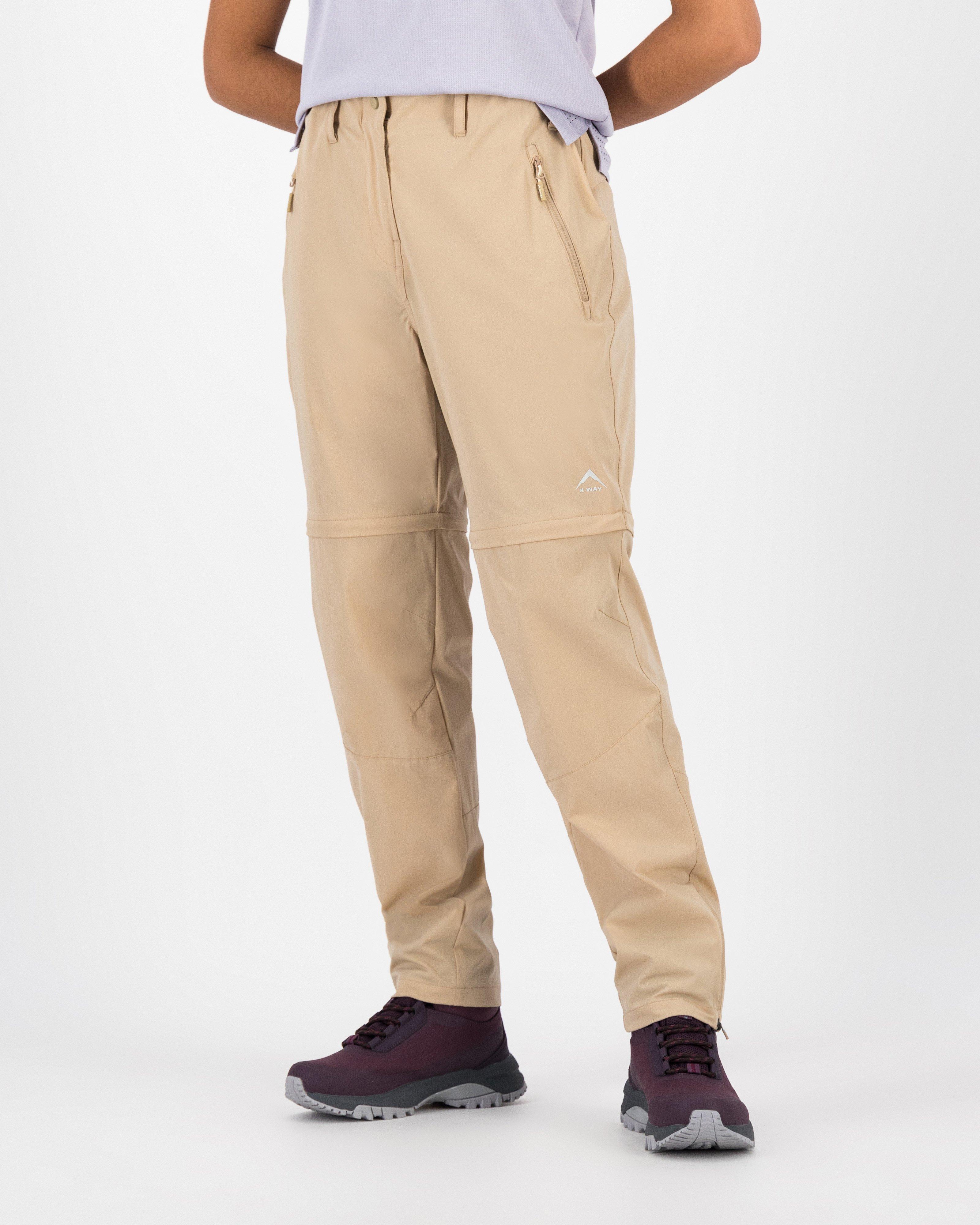 K-Way Women's Elsie Zip-Off Pants -  Tan