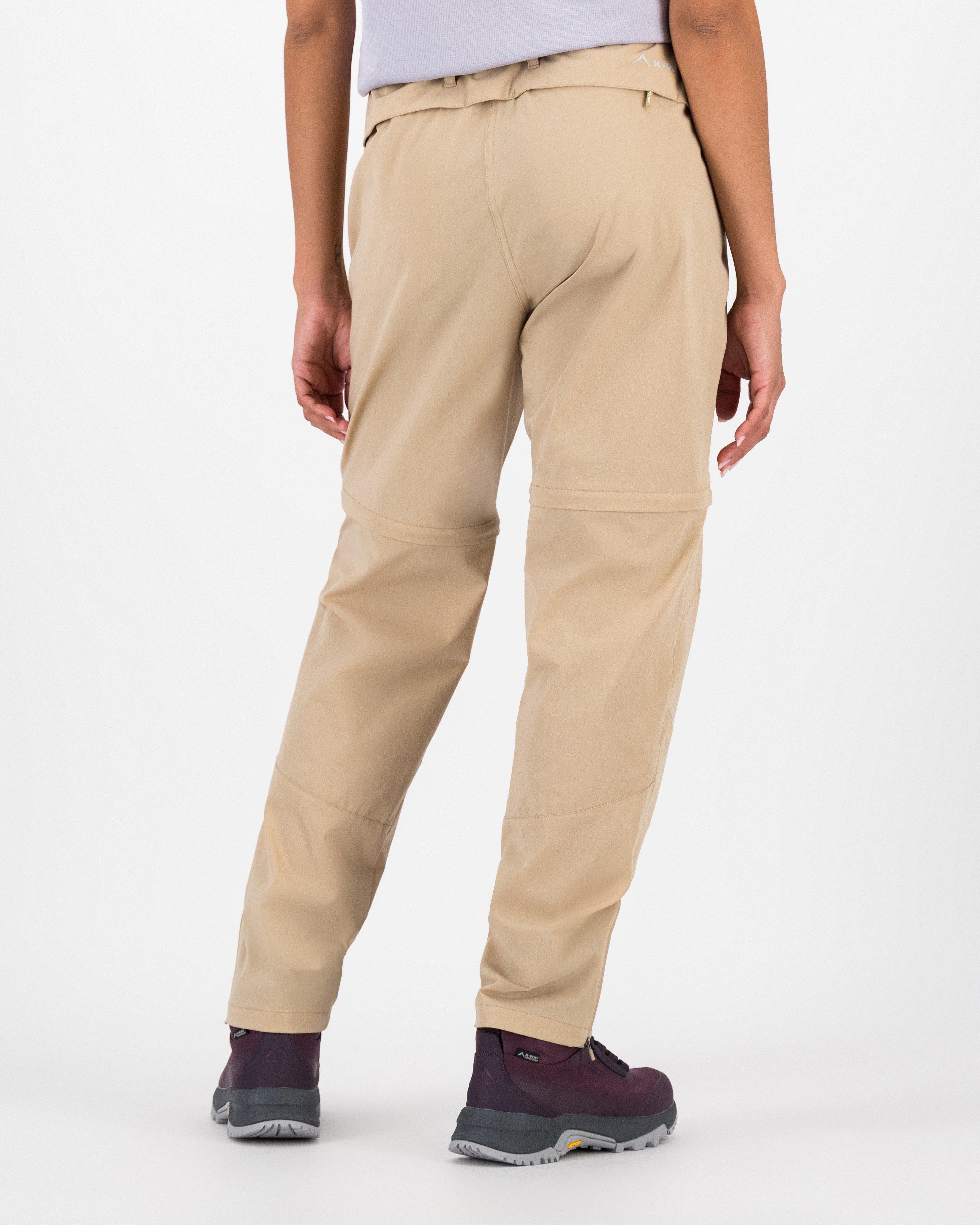 K-Way Women's Elsie Zip-Off Pants -  Tan