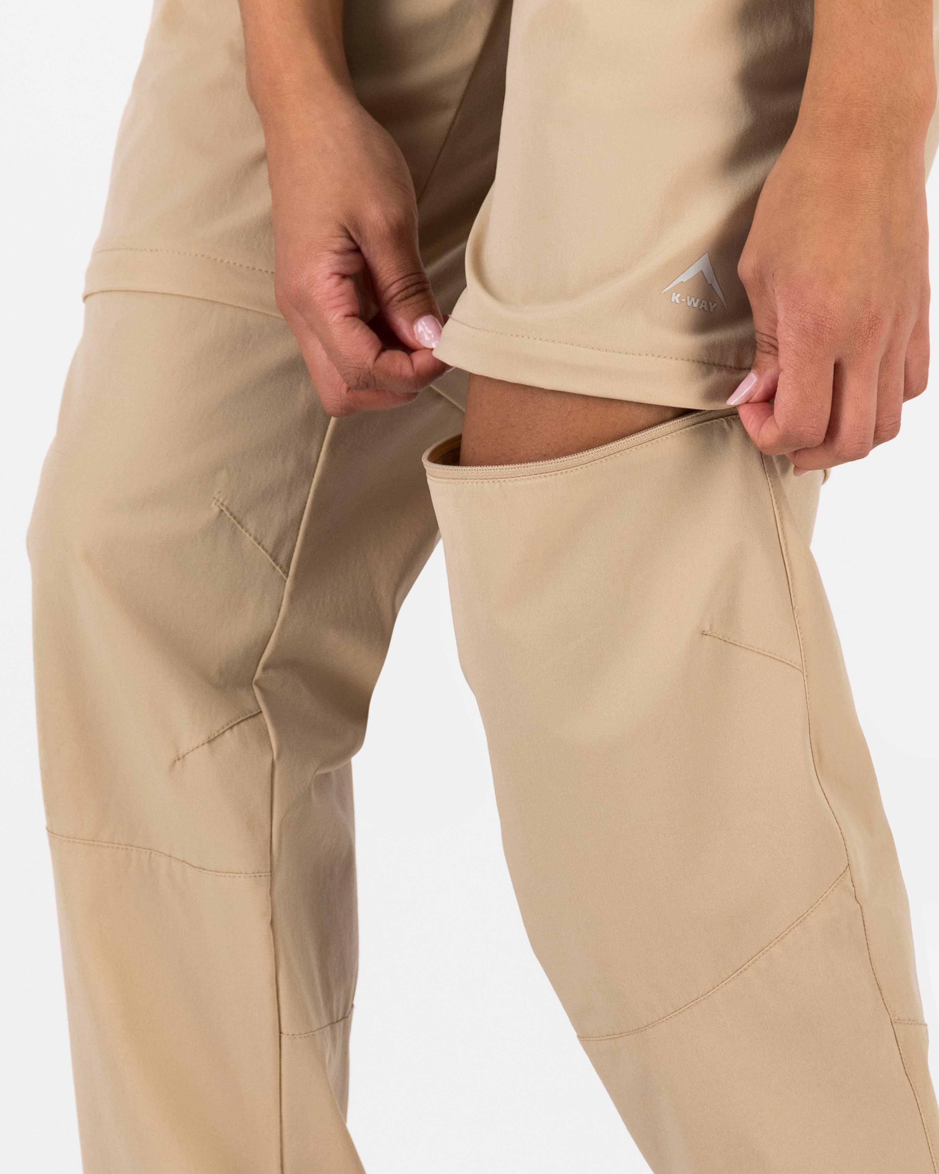 K-Way Women's Elsie Zip-Off Pants -  Tan