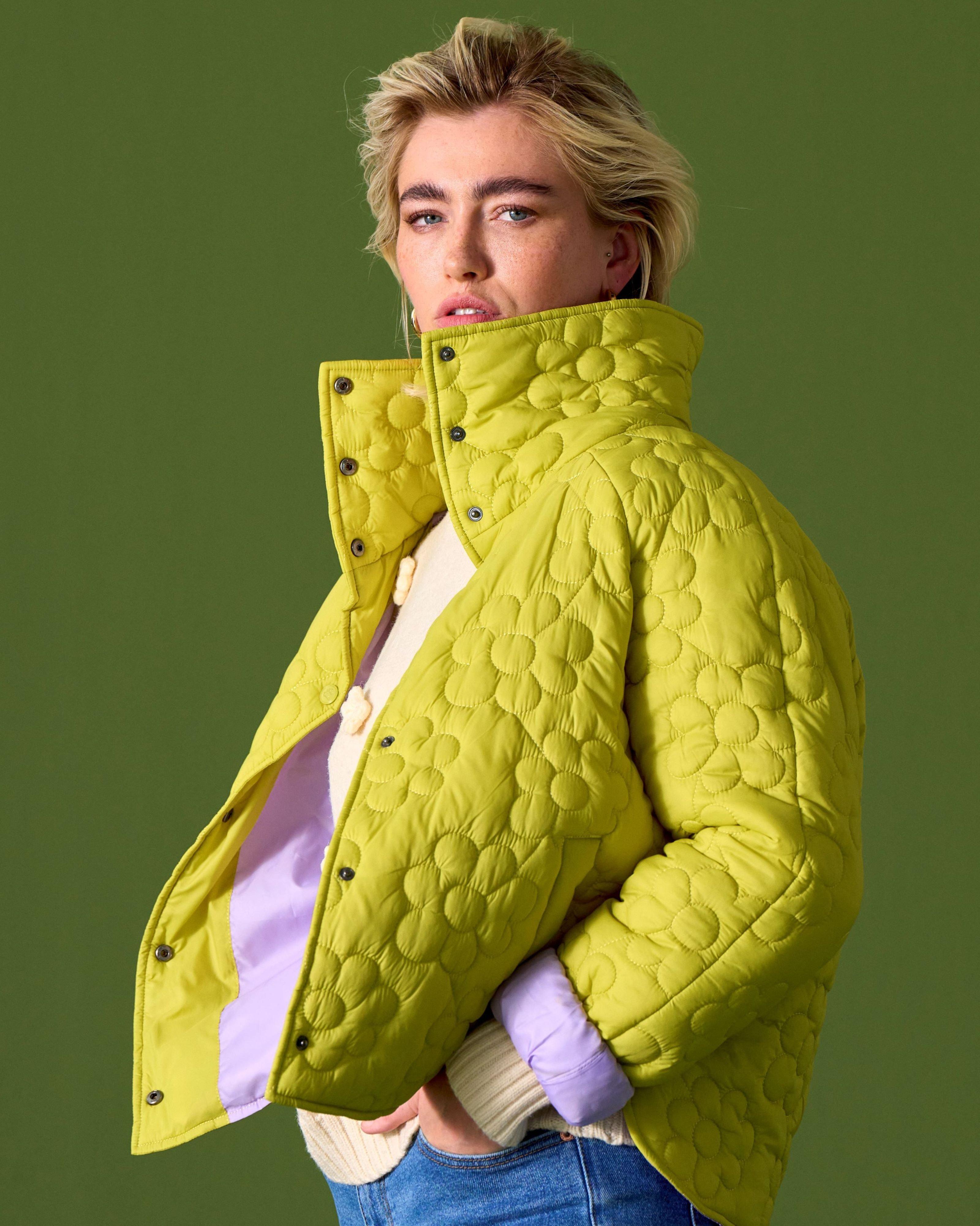 Women’s Steph Quilted Puffer  -  Chartreuse