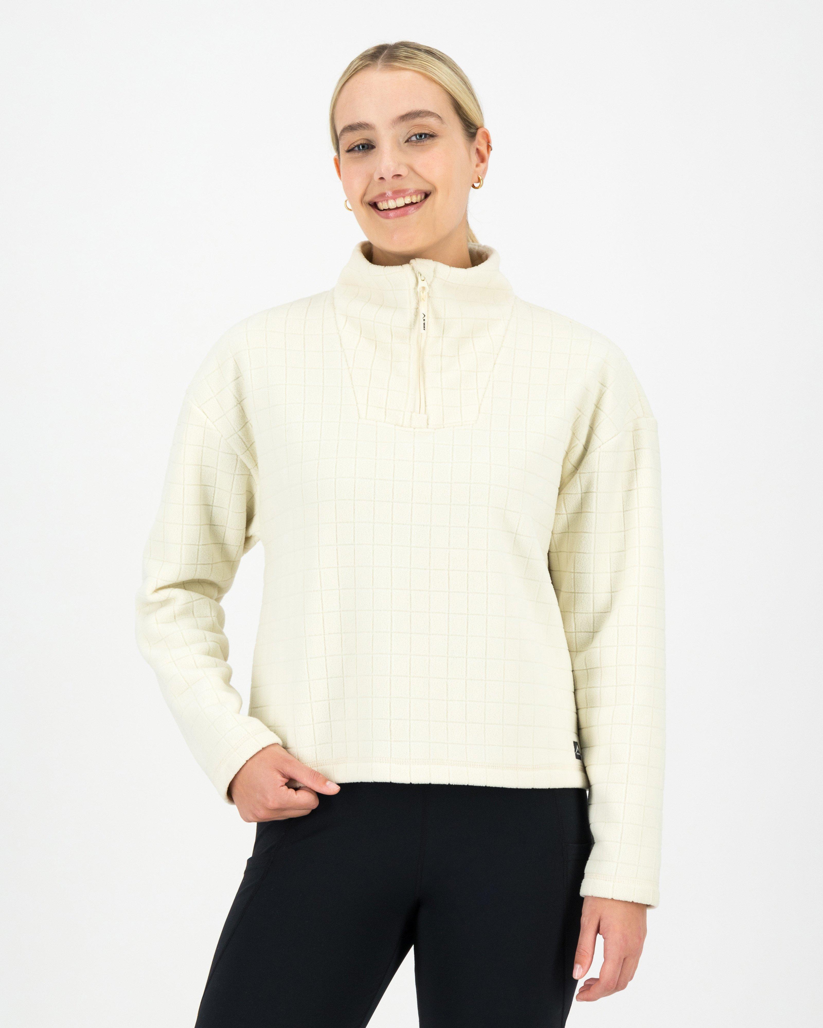 K-Way Women’s Amity ¼ Zip Fleece Top -  Milk