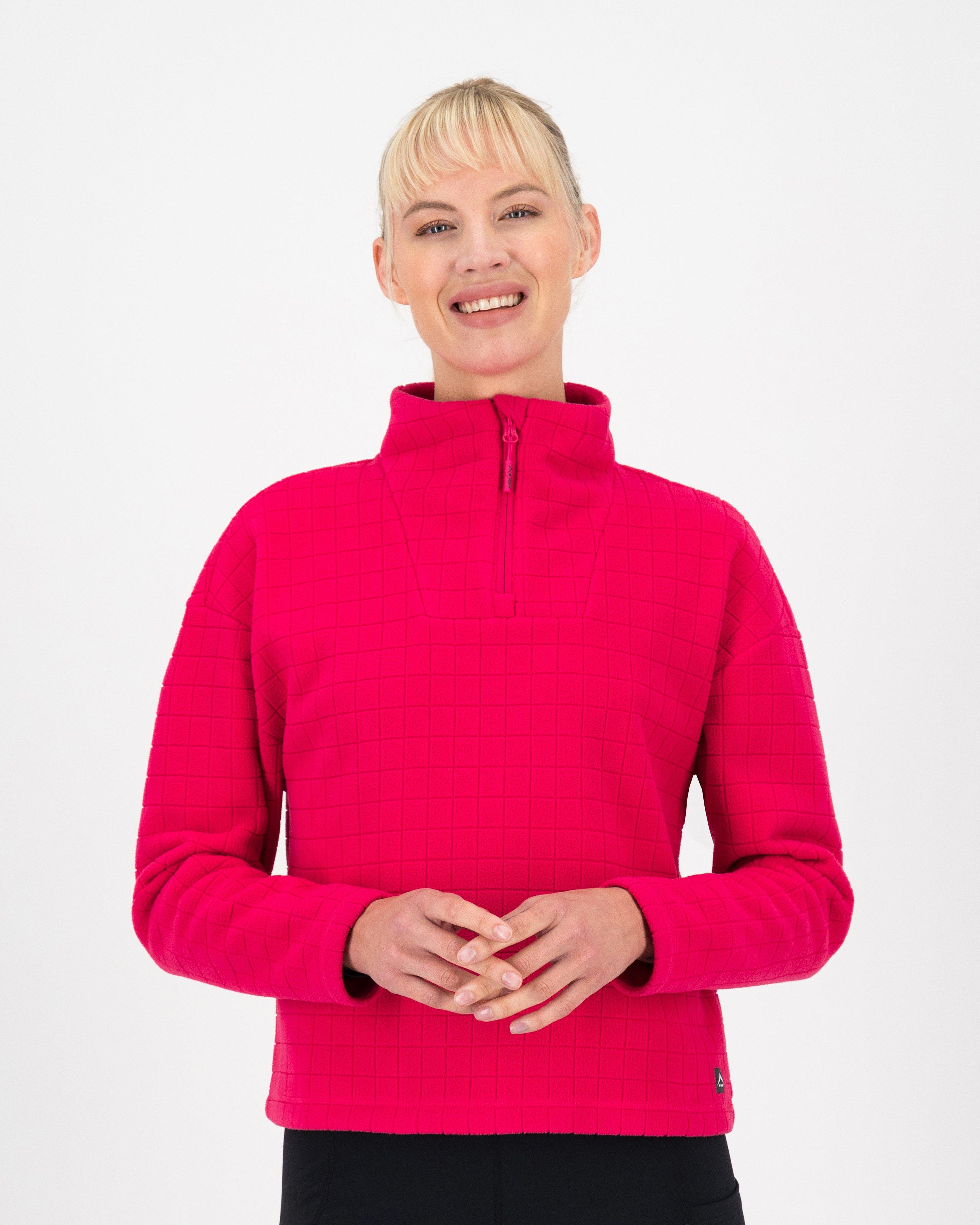 K-Way Women’s Amity ¼ Zip Fleece Top -  Fuchsia