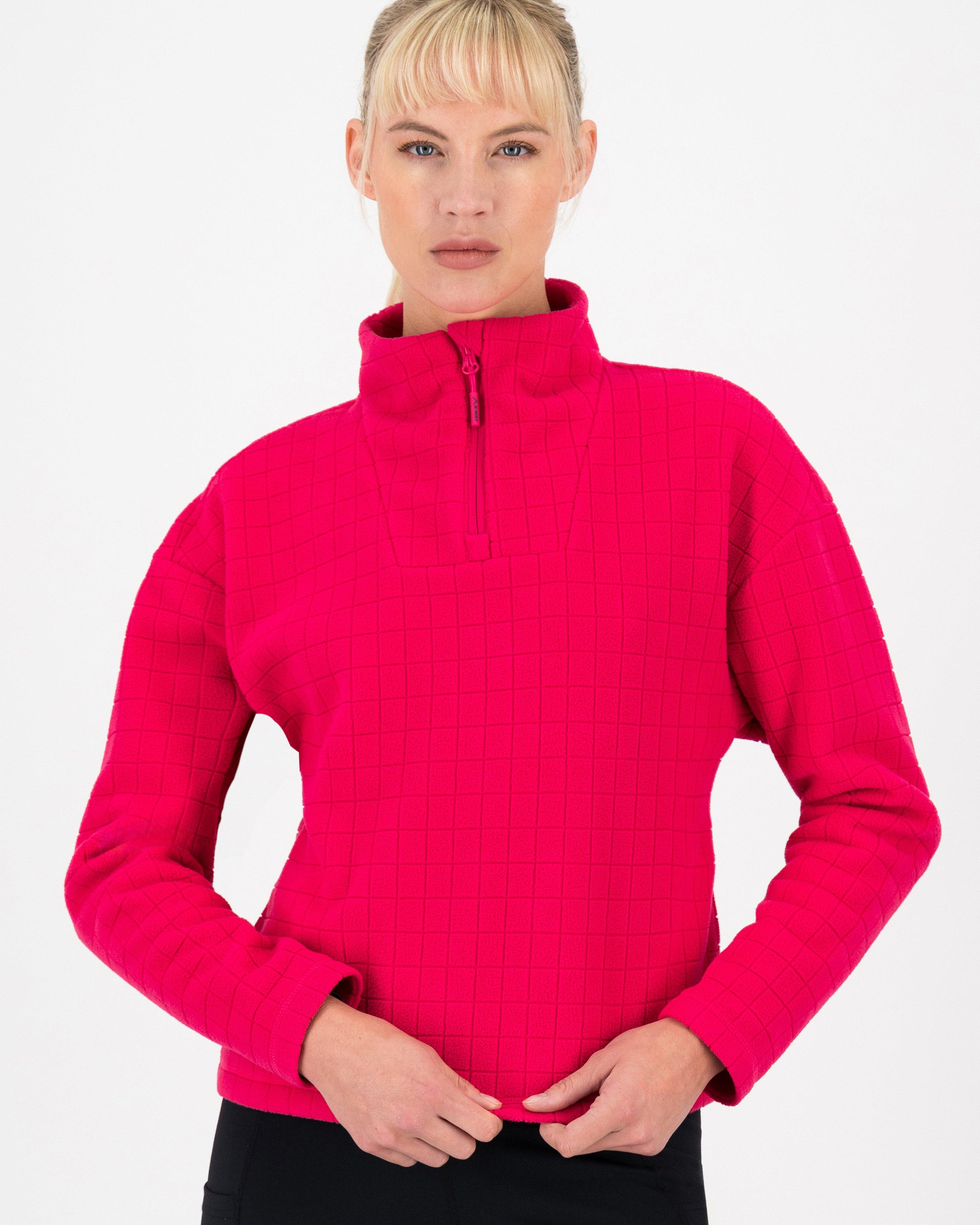 K-Way Women’s Amity ¼ Zip Fleece Top -  Fuchsia