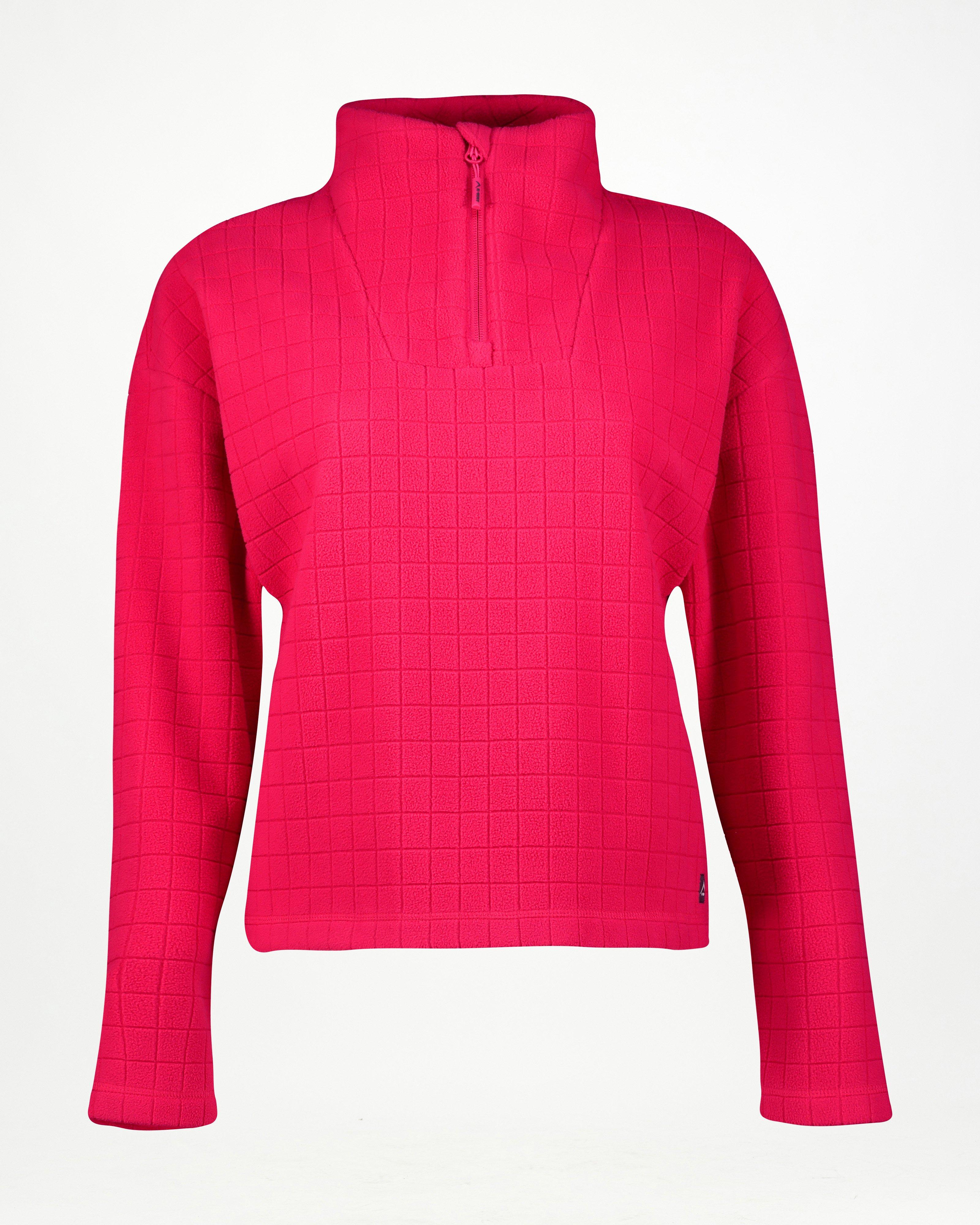 K-Way Women’s Amity ¼ Zip Fleece Top -  Fuchsia