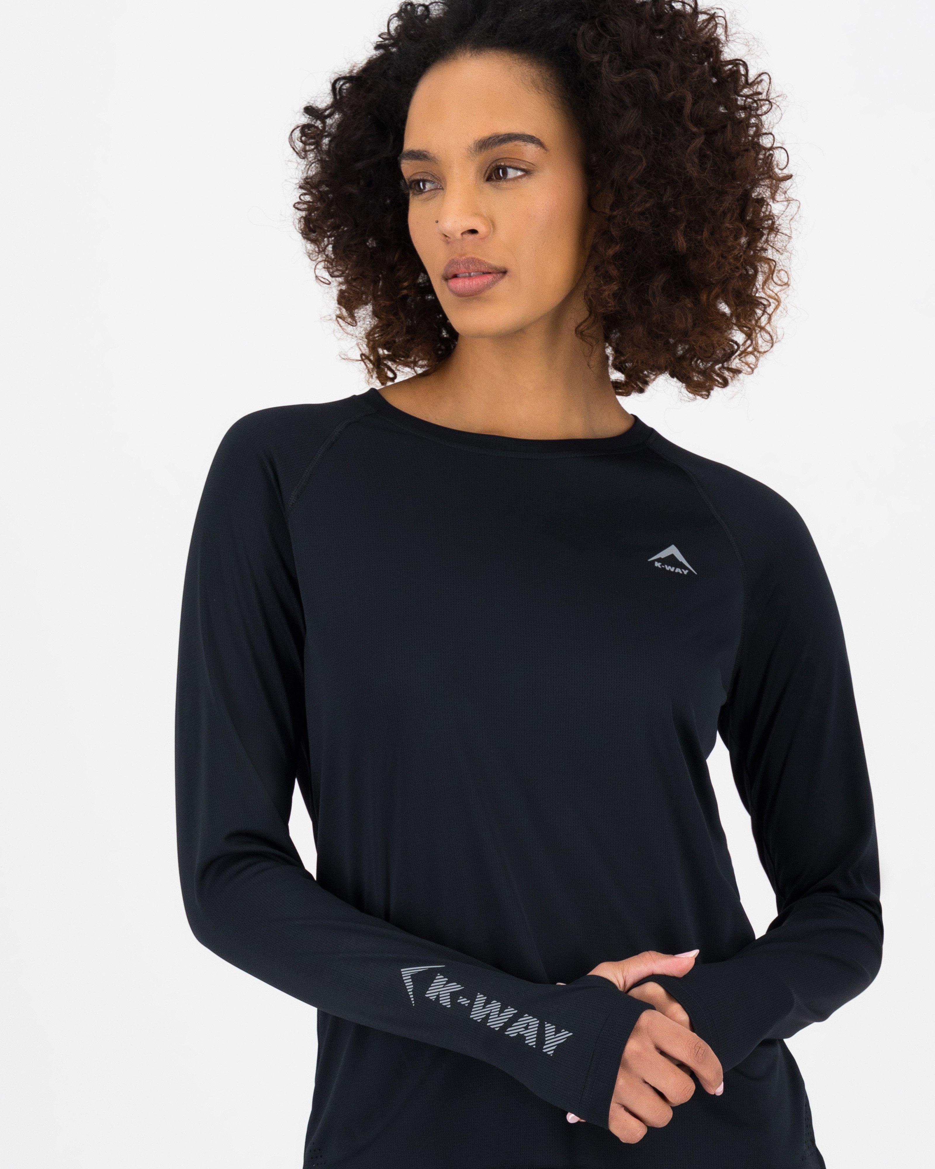 K-Way Women’s Peak Tech Long Sleeve T-shirt -  Black