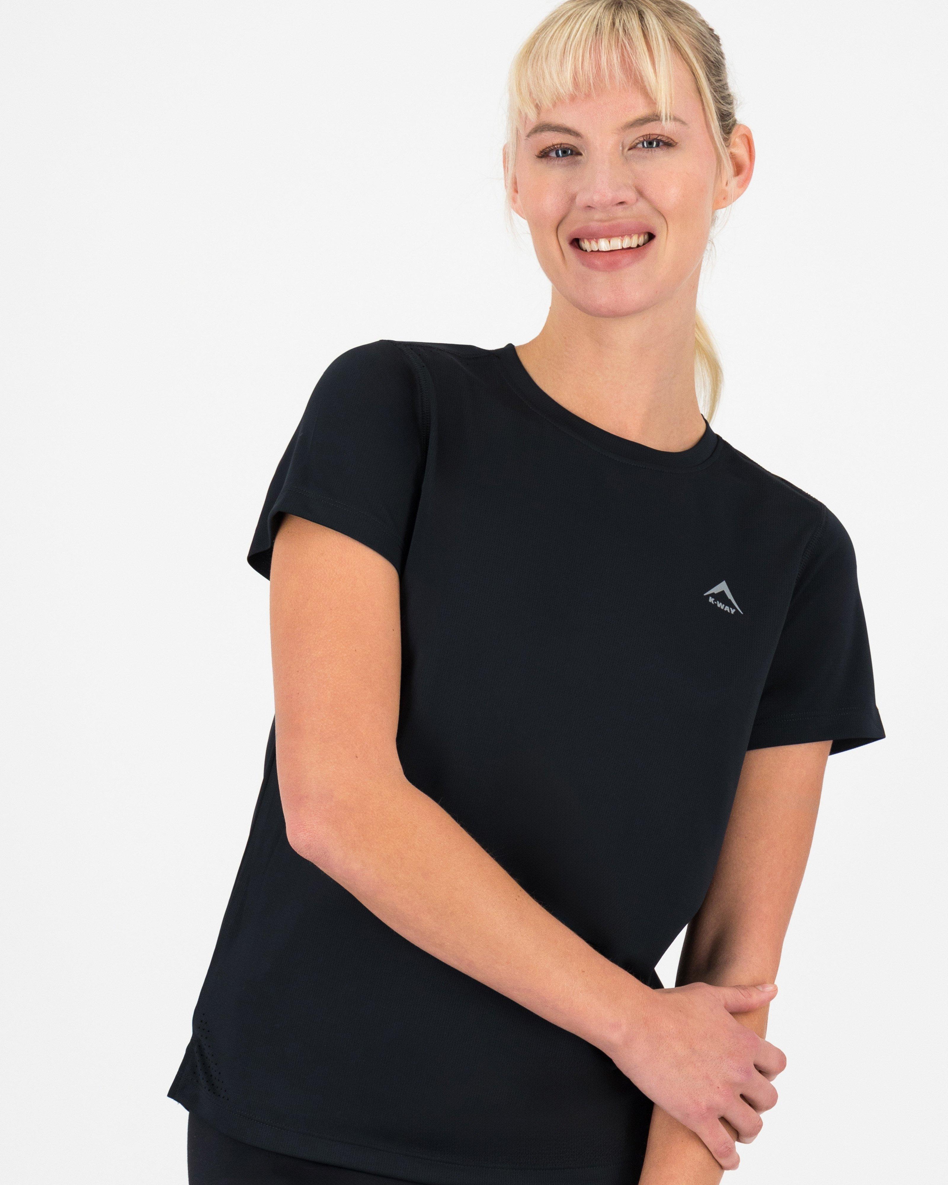 K-Way Women’s Peak Tech Short Sleeve T-shirt -  Black