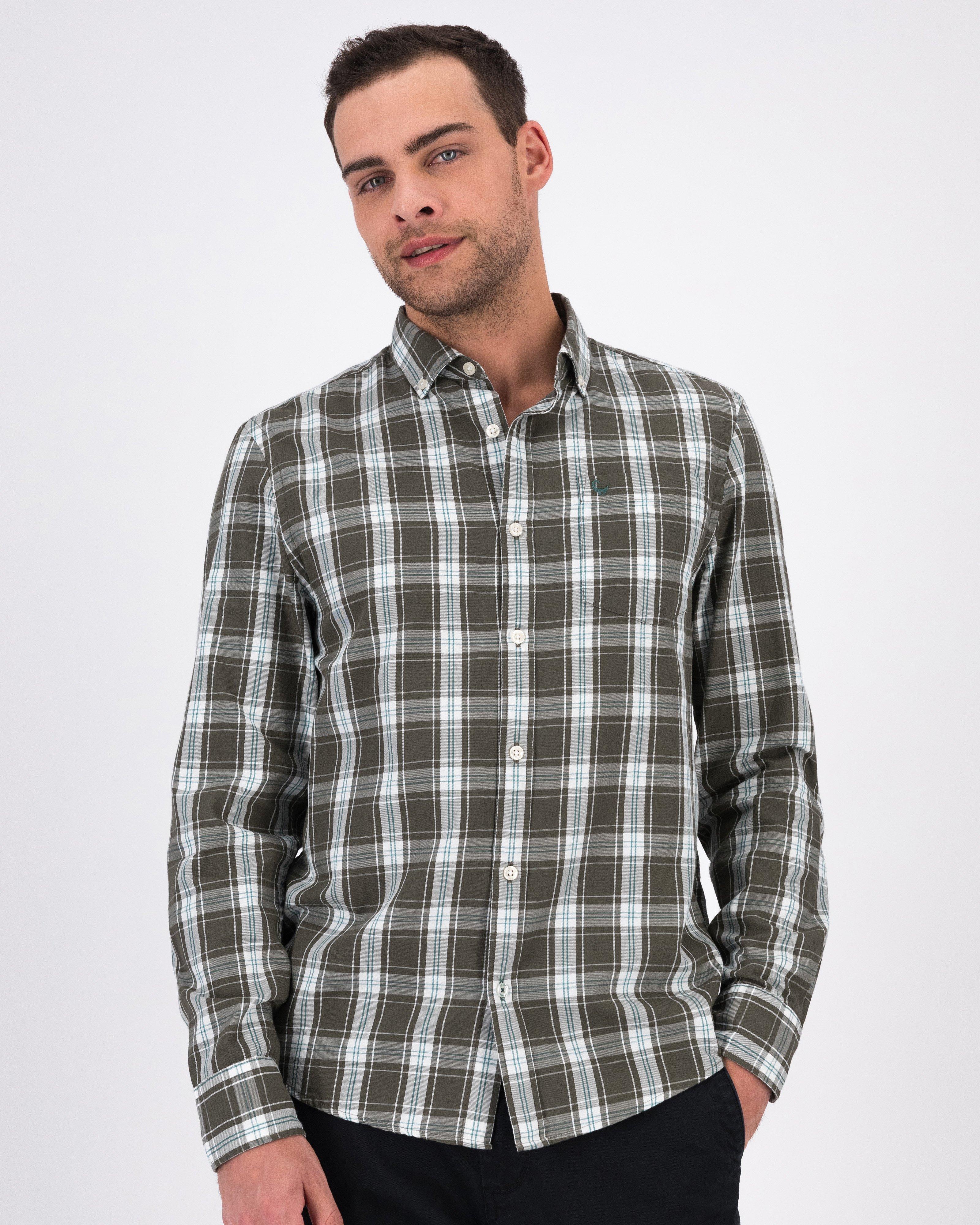 Old Khaki Men’s Zain Check Shirt -  Grey