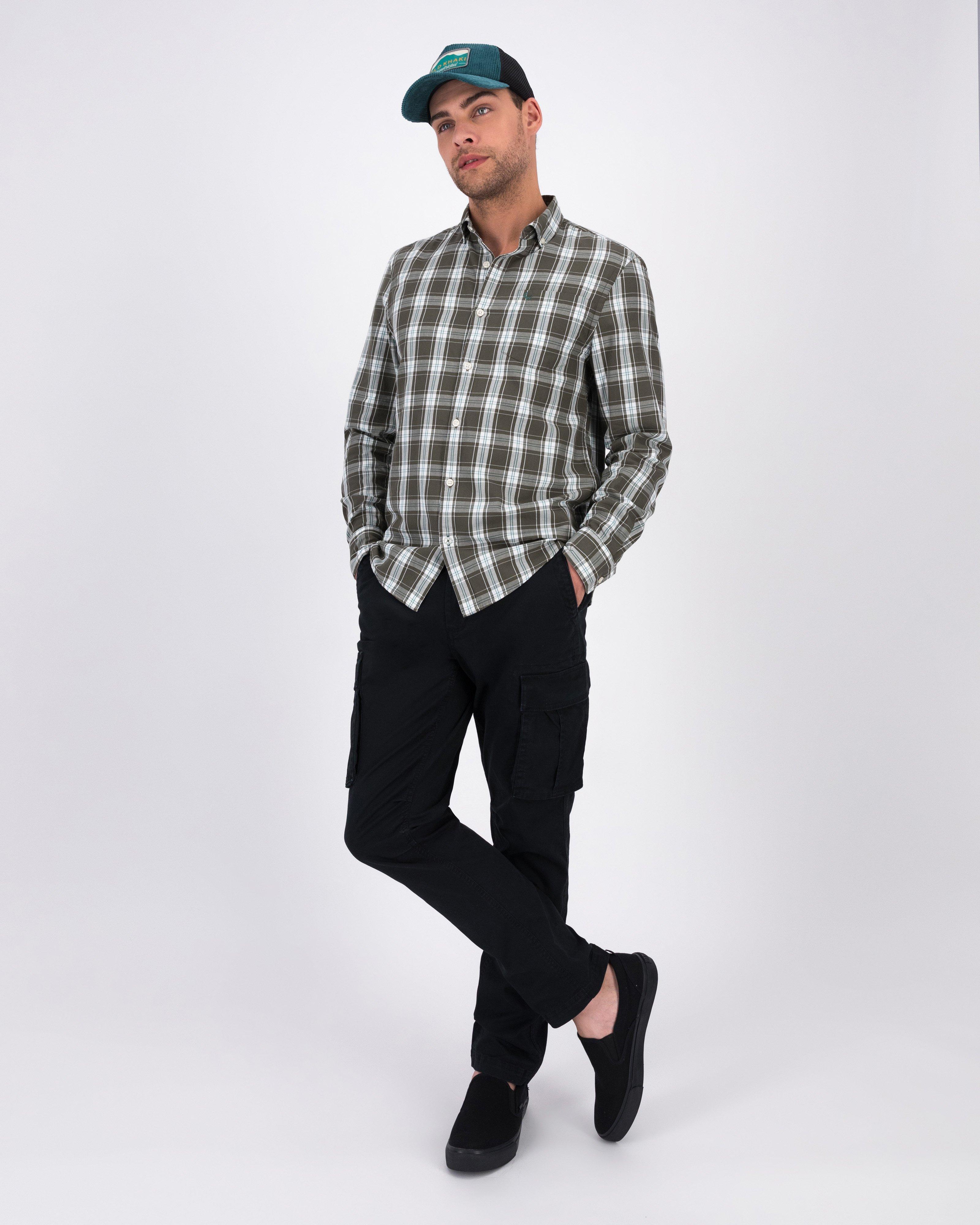 Old Khaki Men’s Zain Check Shirt -  Grey