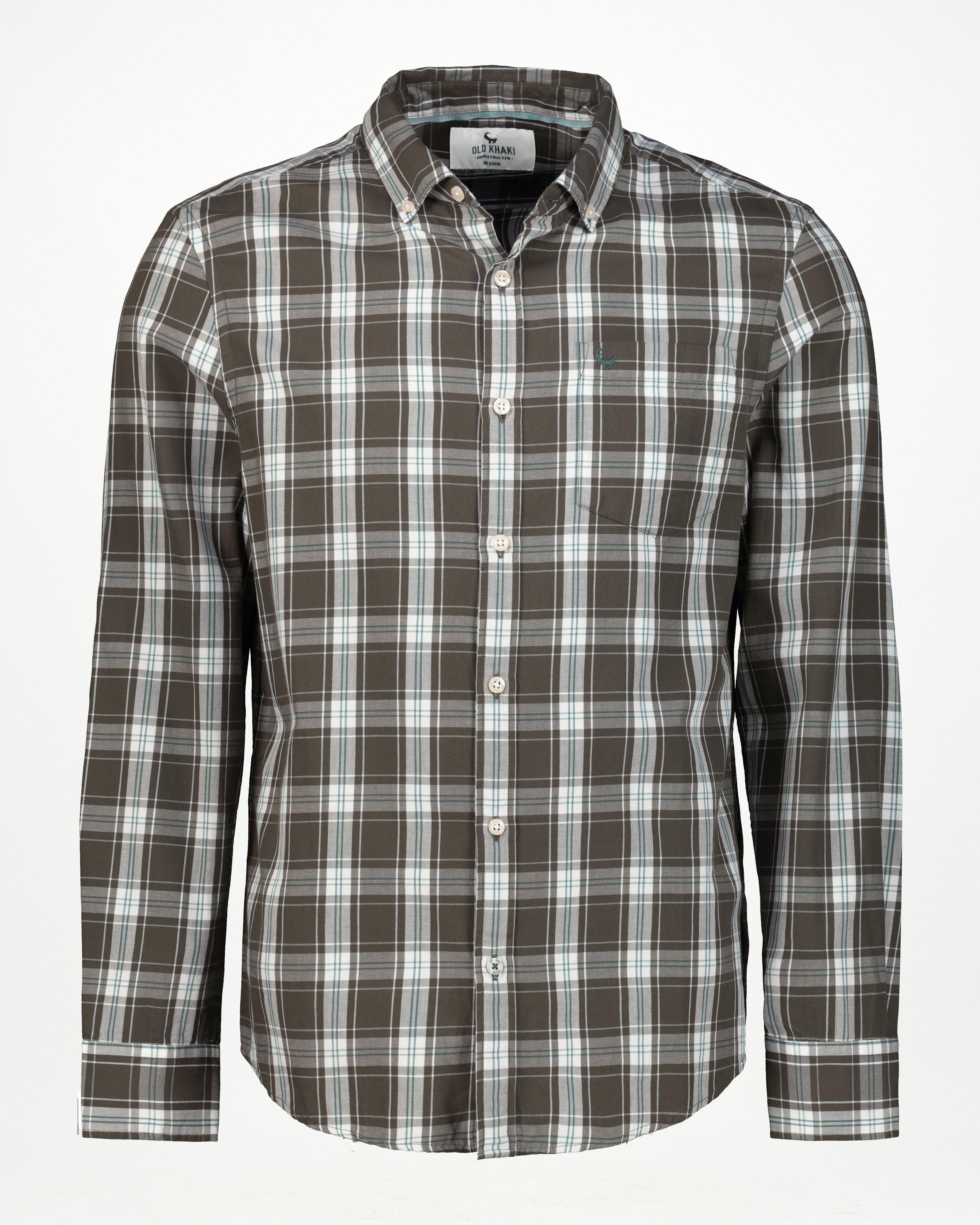 Old Khaki Men’s Zain Check Shirt -  Grey