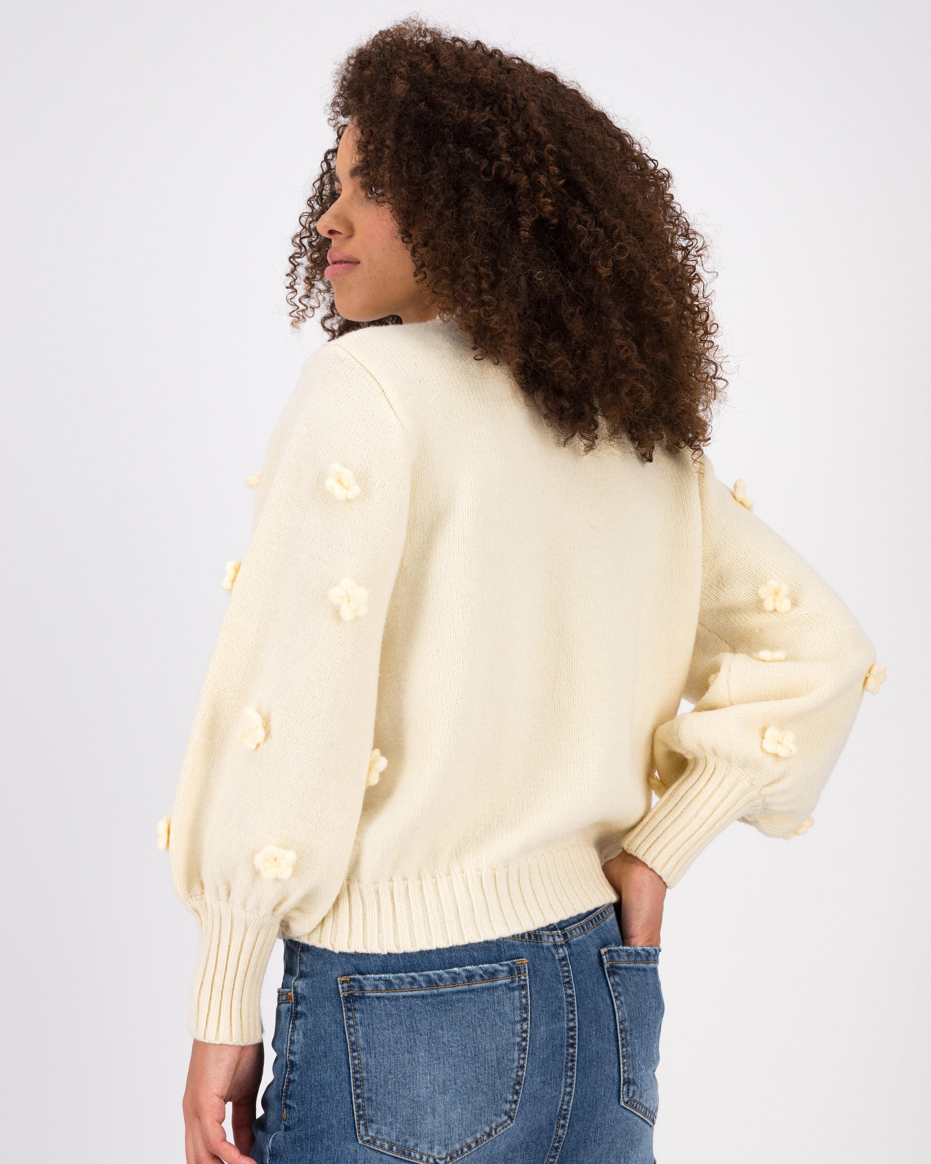 Women’s Daisy Bobble Jumper  -  Milk