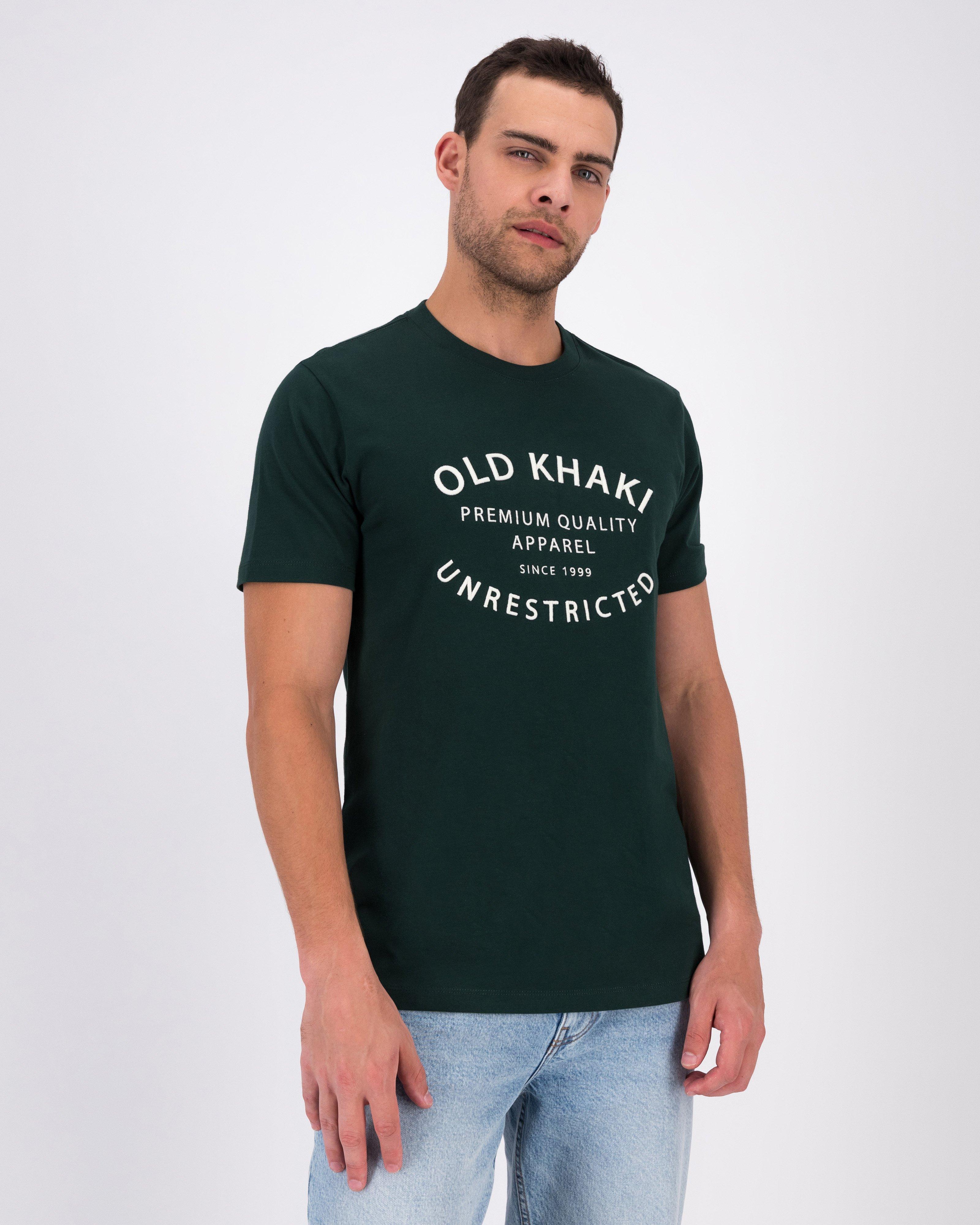 Men’s Maison Embroidery T-Shirt -  Dark Green