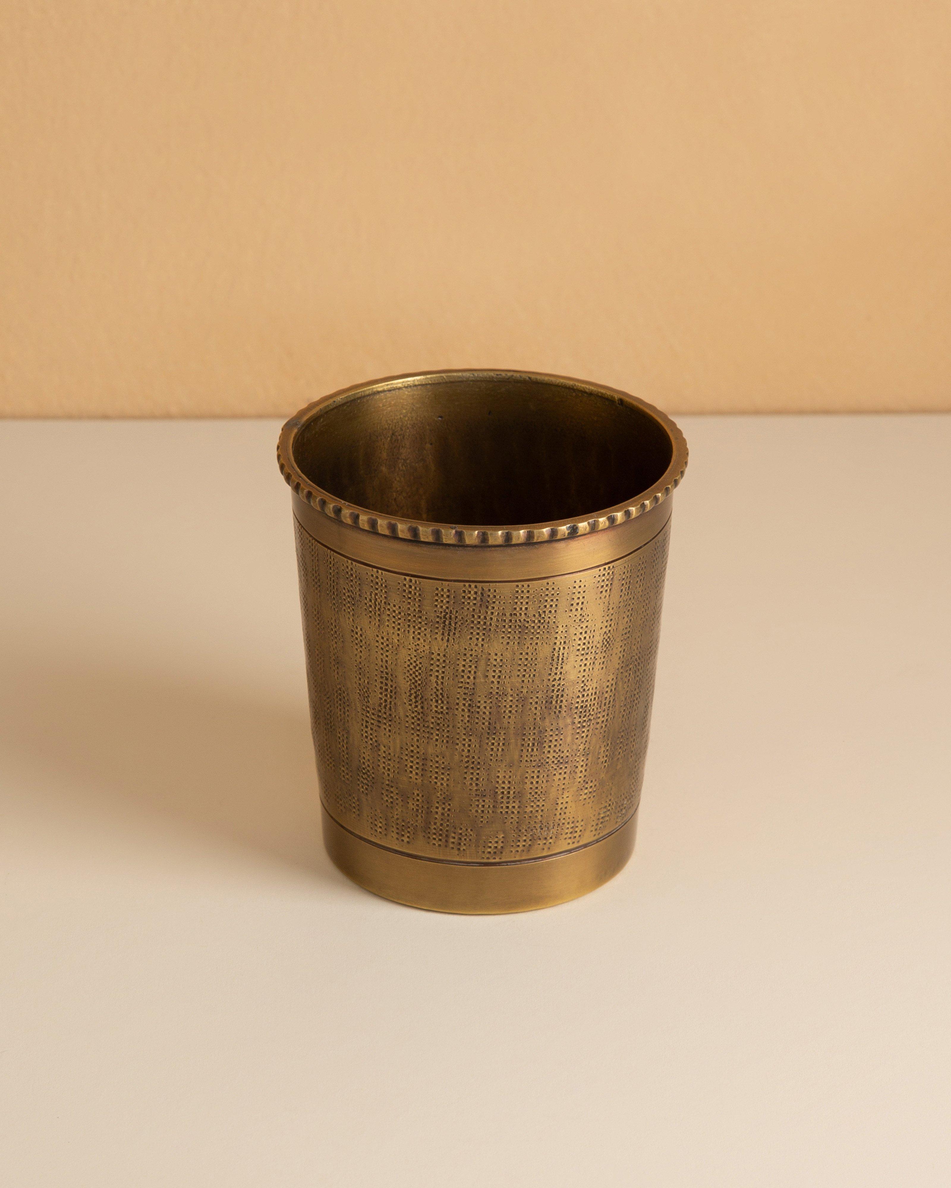 Sanctuary Solid Brass Cup Organizer -  Gold