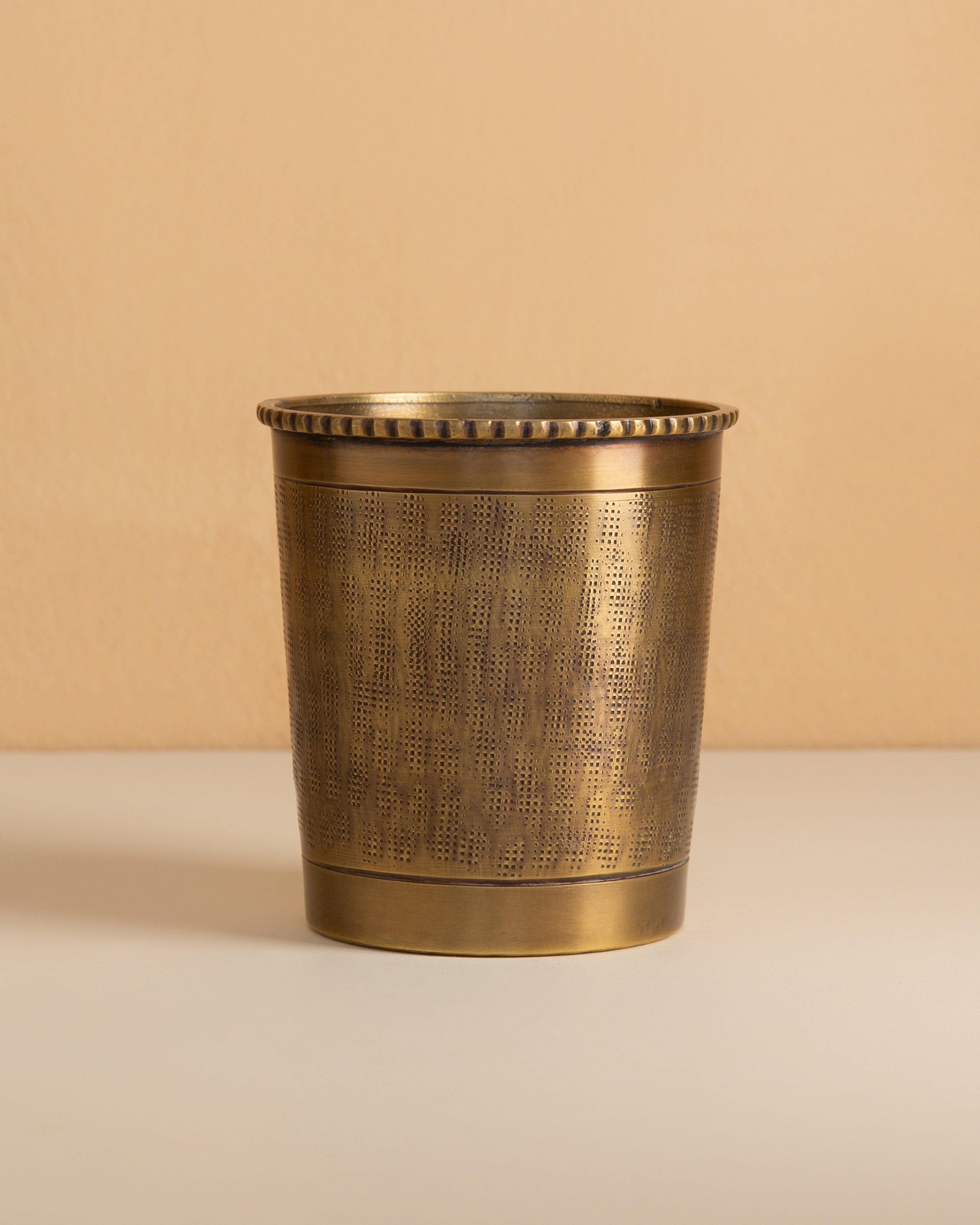 Sanctuary Solid Brass Cup Organizer -  Gold