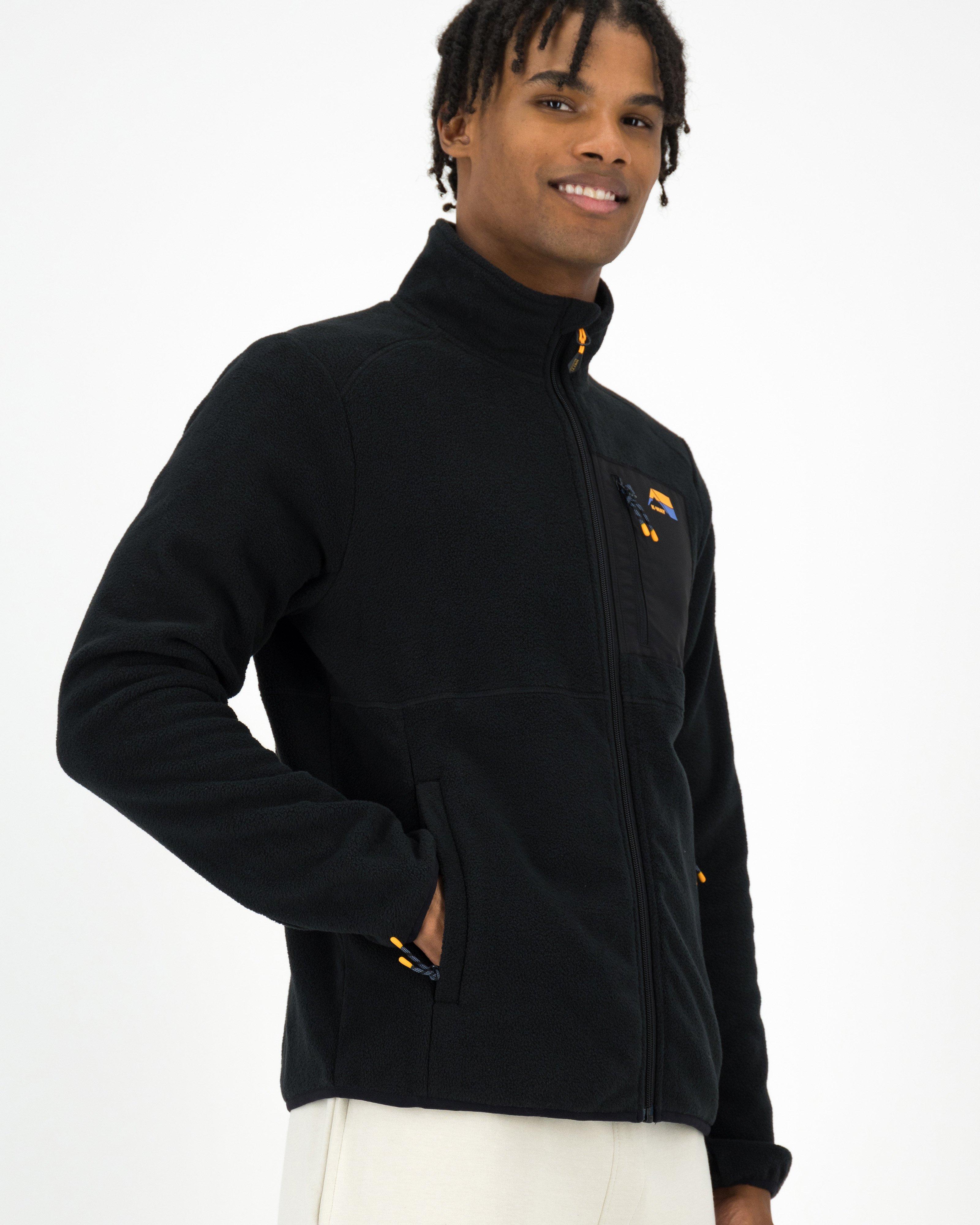 K-Way MMXXI Men’s Zip Through Polar Fleece Top -  Black