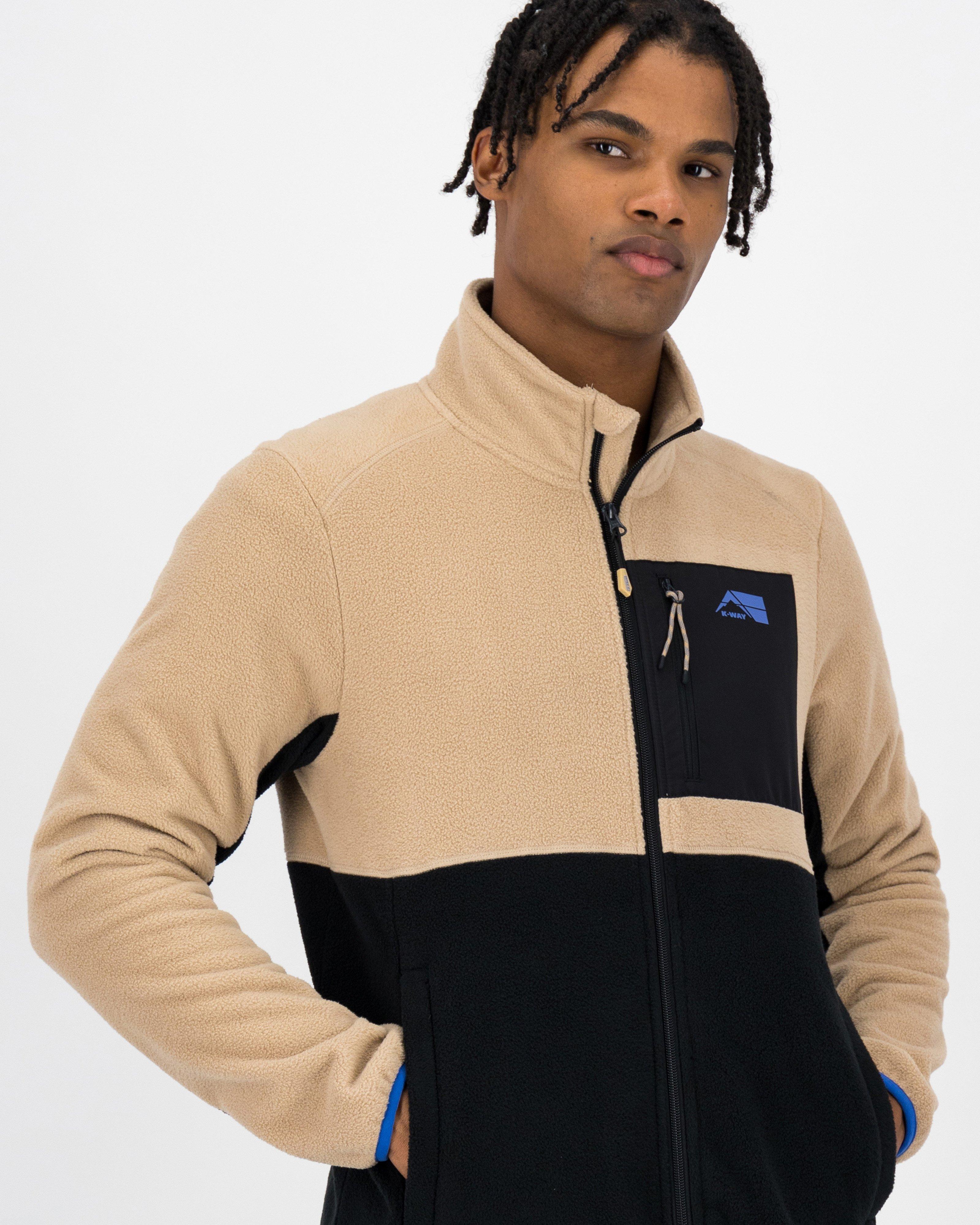 K-Way MMXXI Men’s Zip Through Polar Fleece Top -  Camel