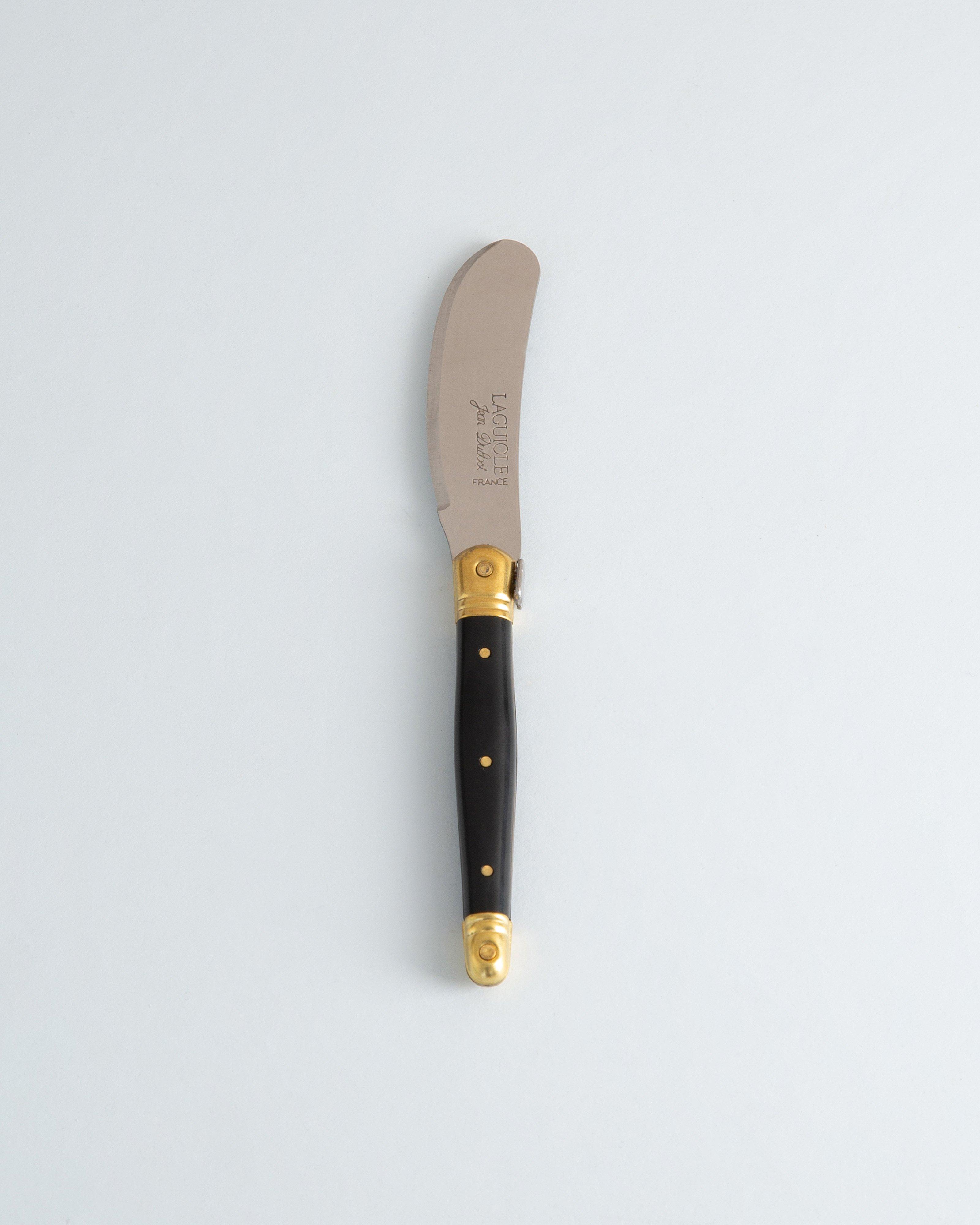 Laguiole Brass Single Spreader -  Black