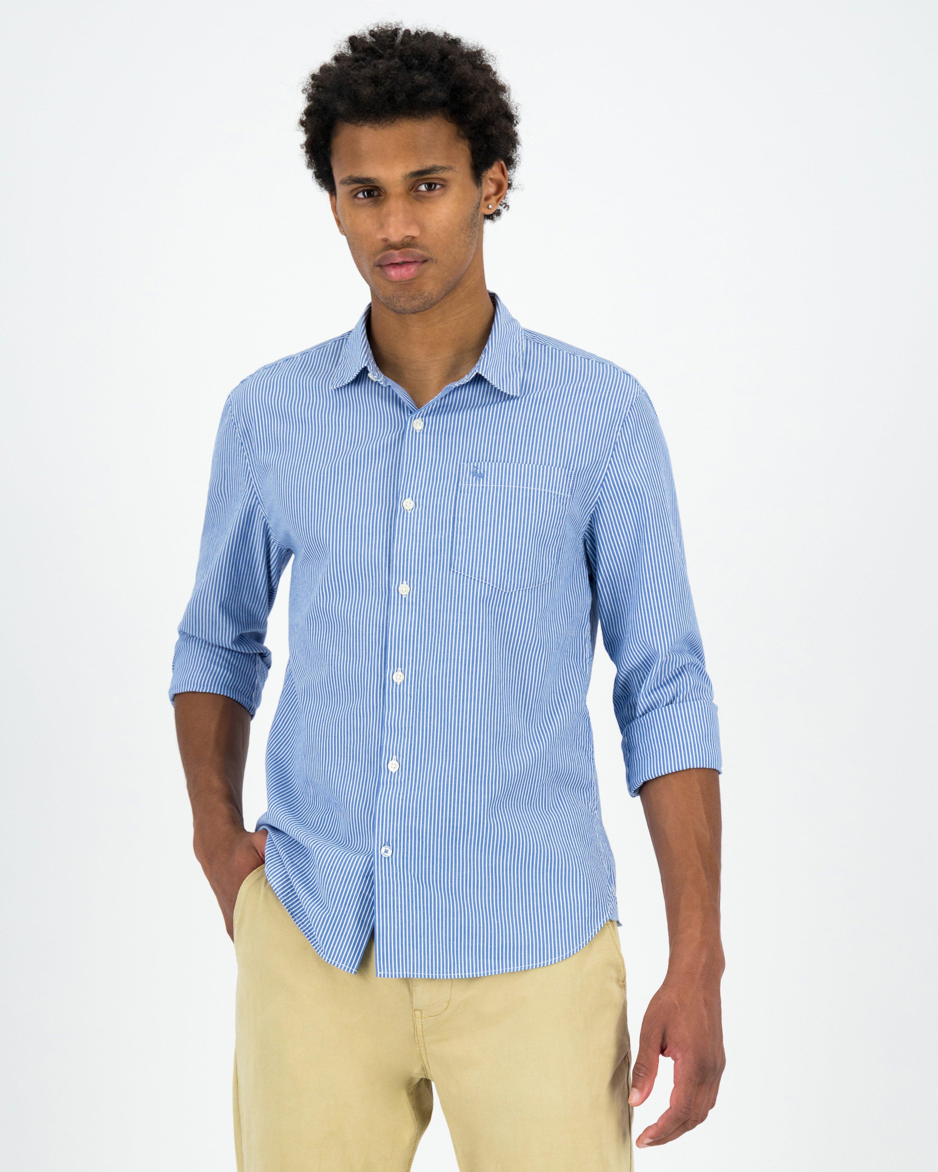 Old Khaki Men’s Andi Stripe Shirt -  Blue