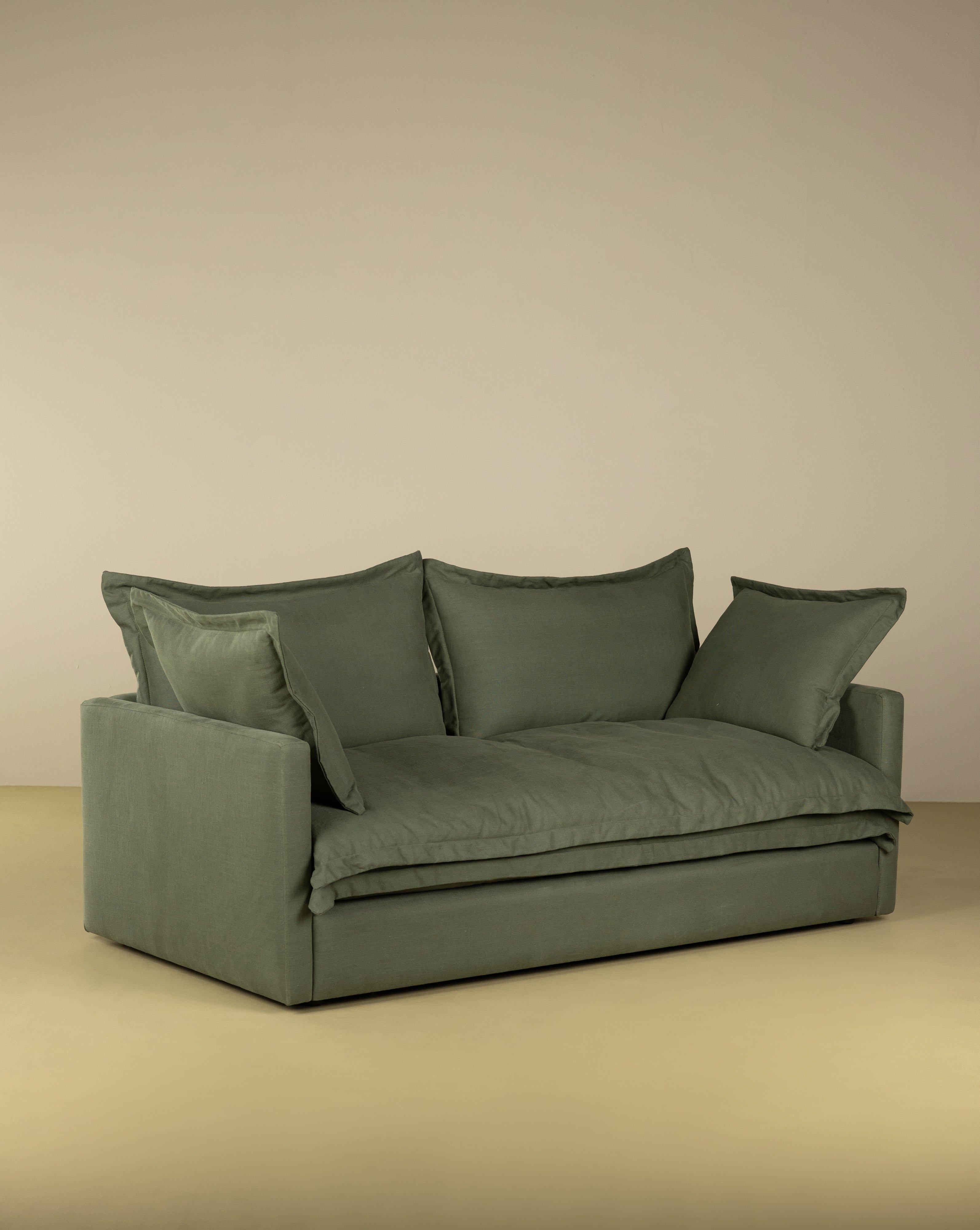 Abina Fabric 2-Seater -  Green