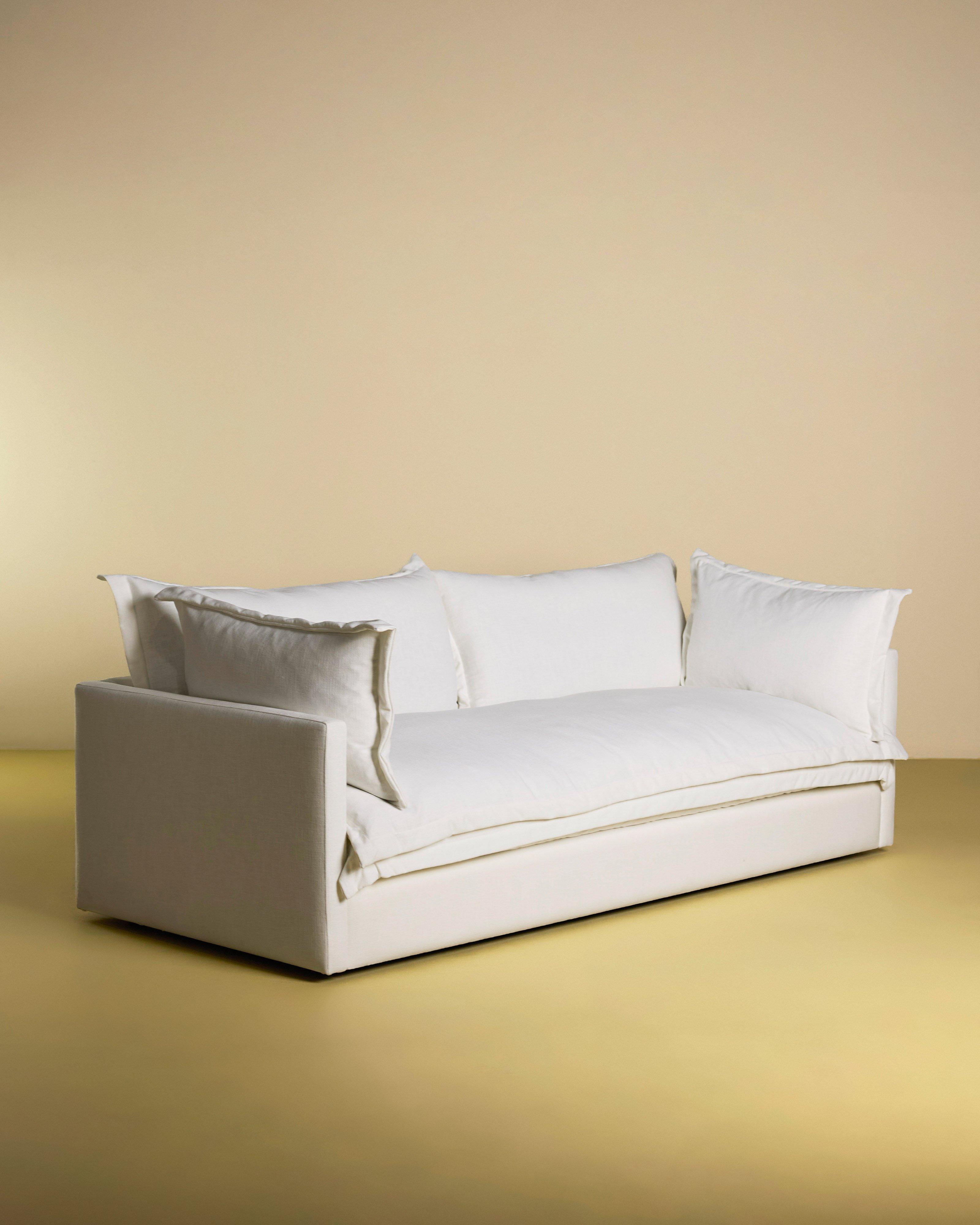 Abina Fabric 3 Seater -  Milk