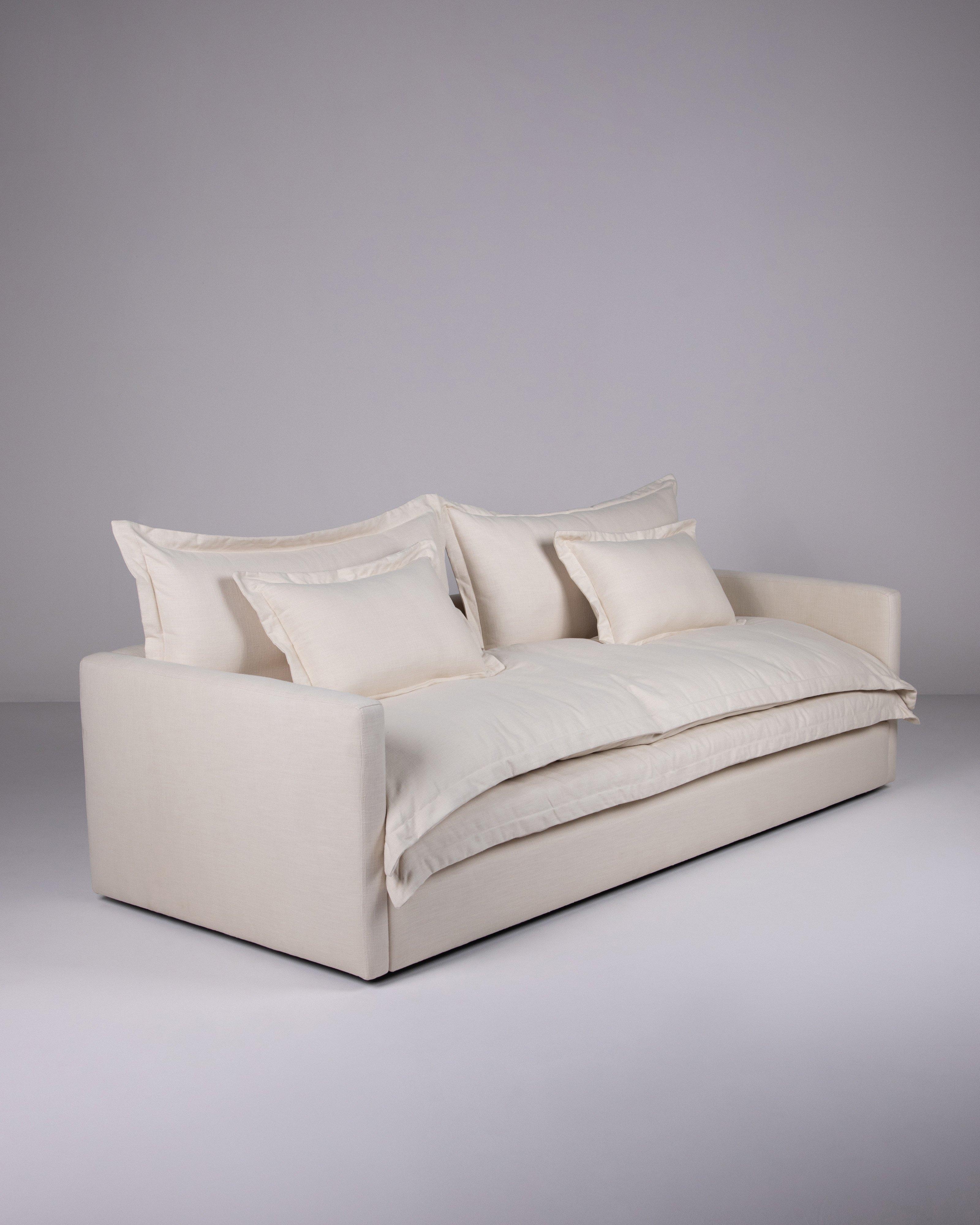 Abina Fabric 3 Seater -  Stone