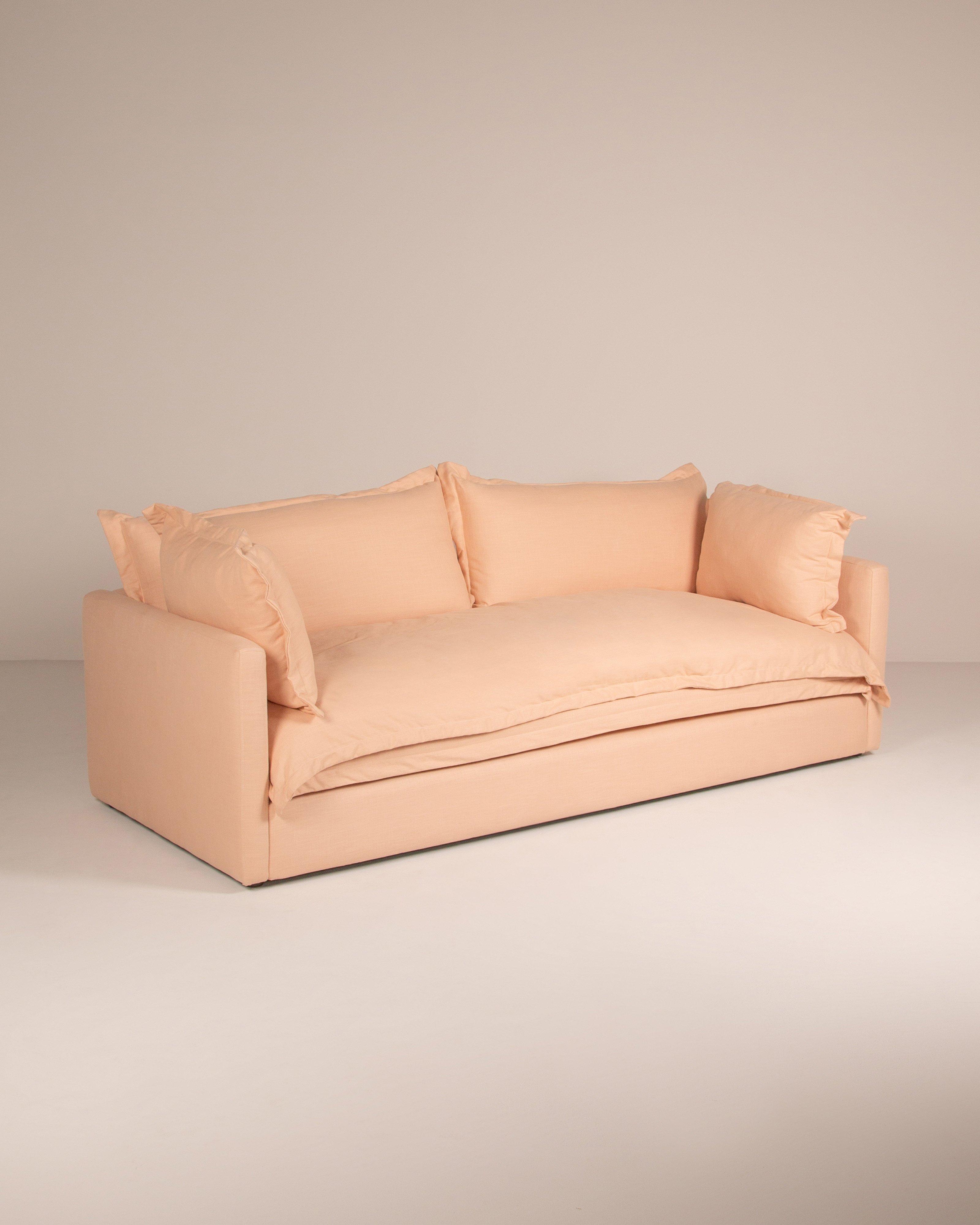 Abina Fabric 3 Seater -  Pink