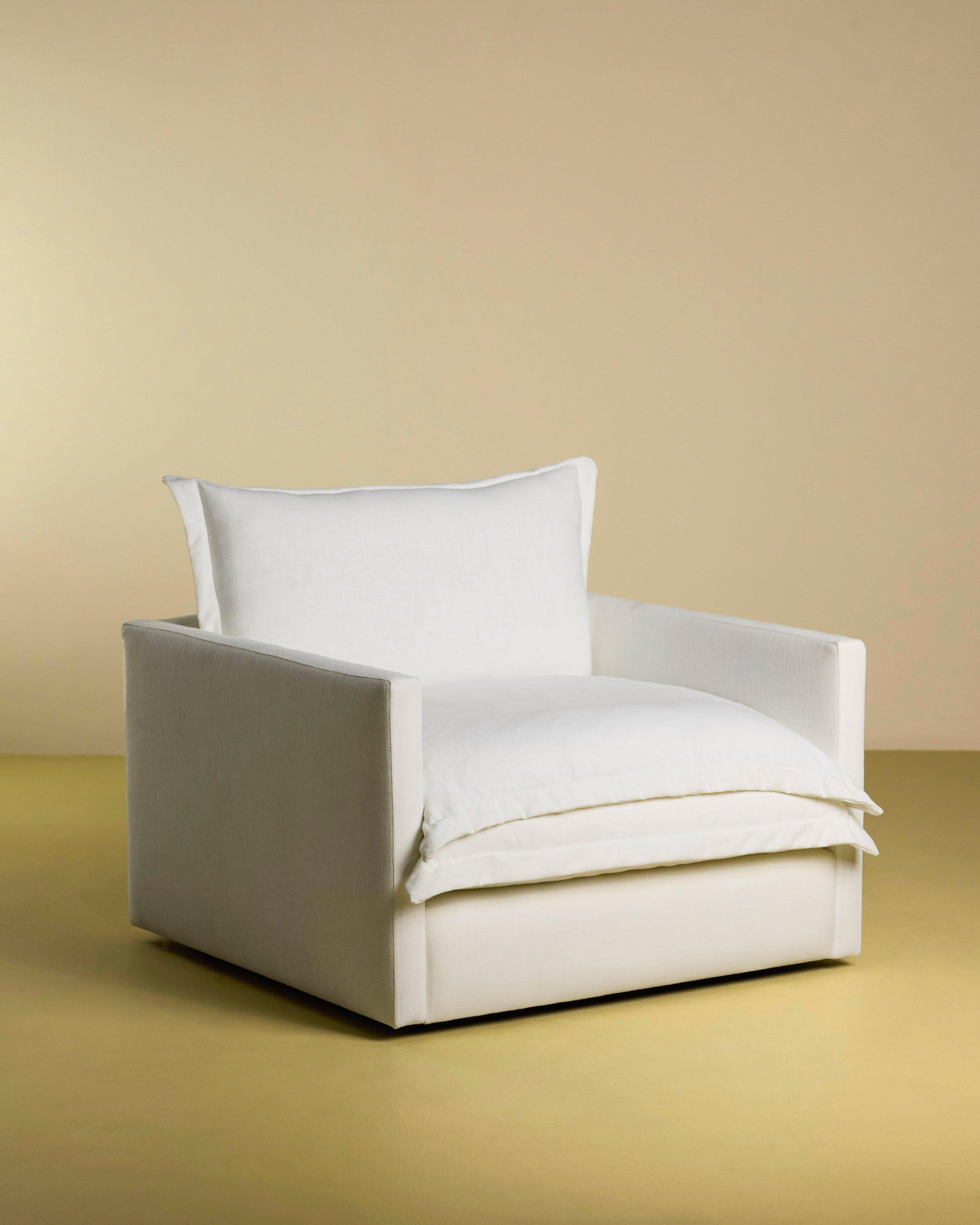 Abina Fabric Single Seater -  Milk