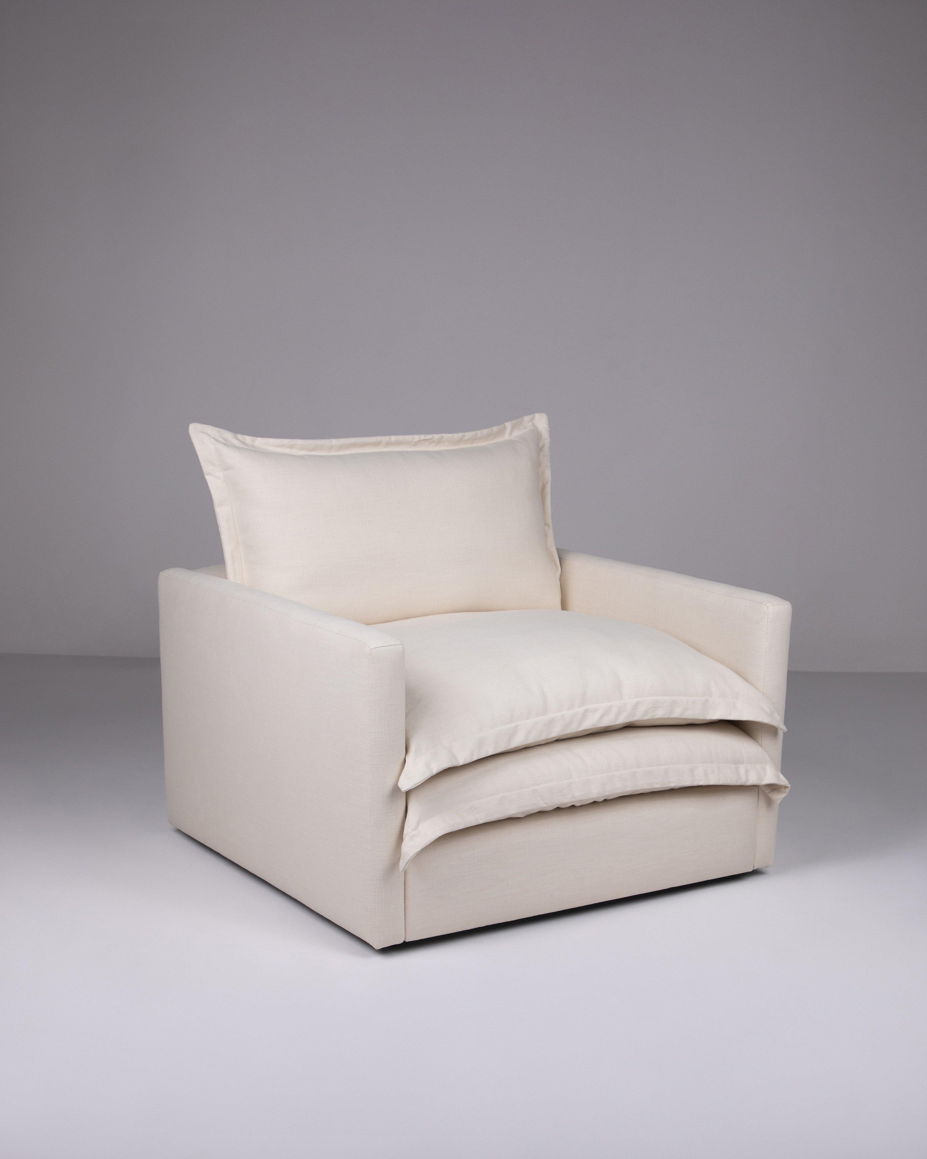 Abina Fabric Single Seater -  Stone