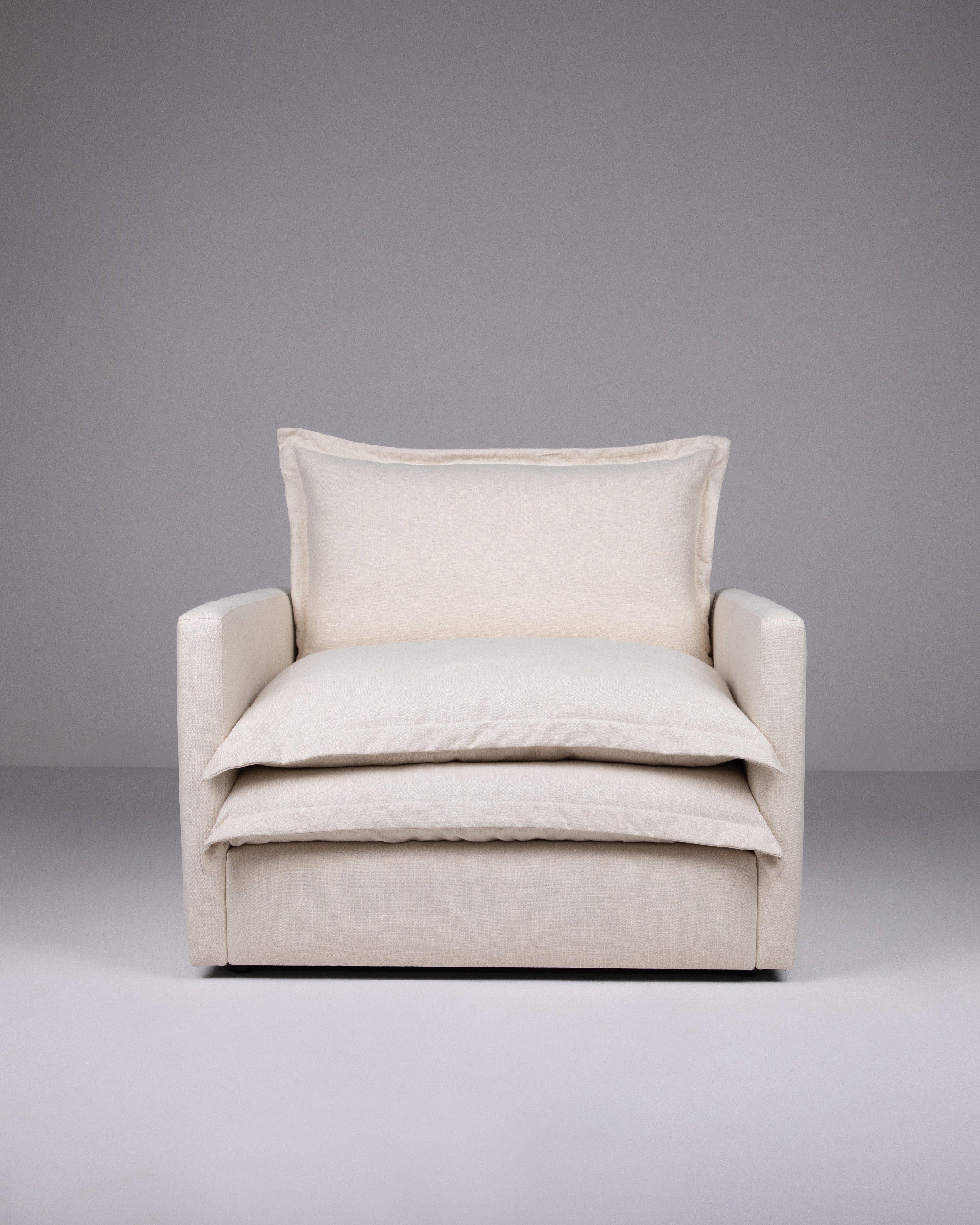 Abina Fabric Single Seater -  Stone