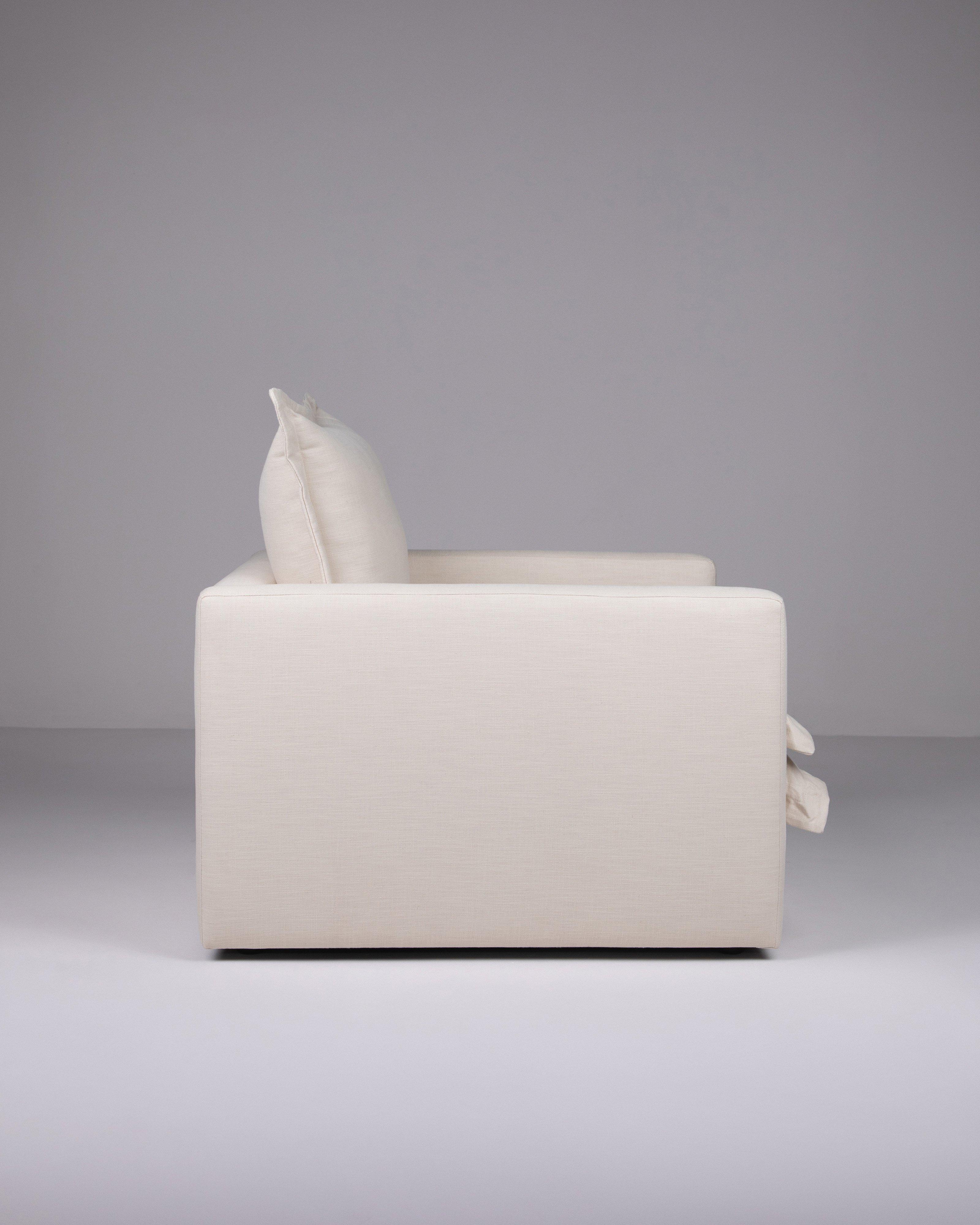 Abina Fabric Single Seater -  Stone